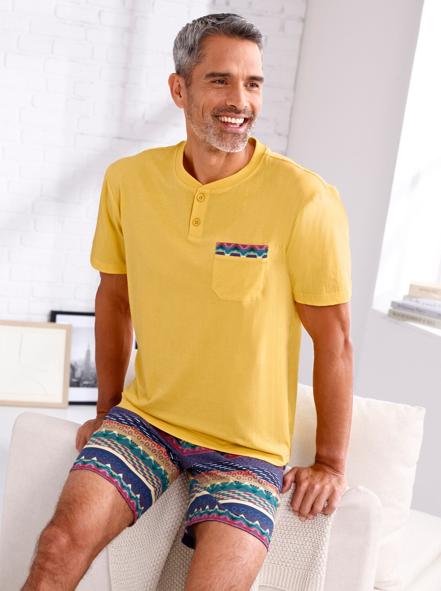 Sieh an! Schlafanzug Shorty Kurzarm