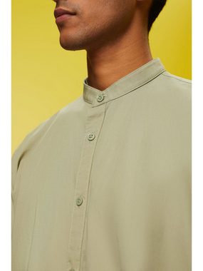 Esprit Kurzarmhemd Baumwollhemd mit Stehkragen