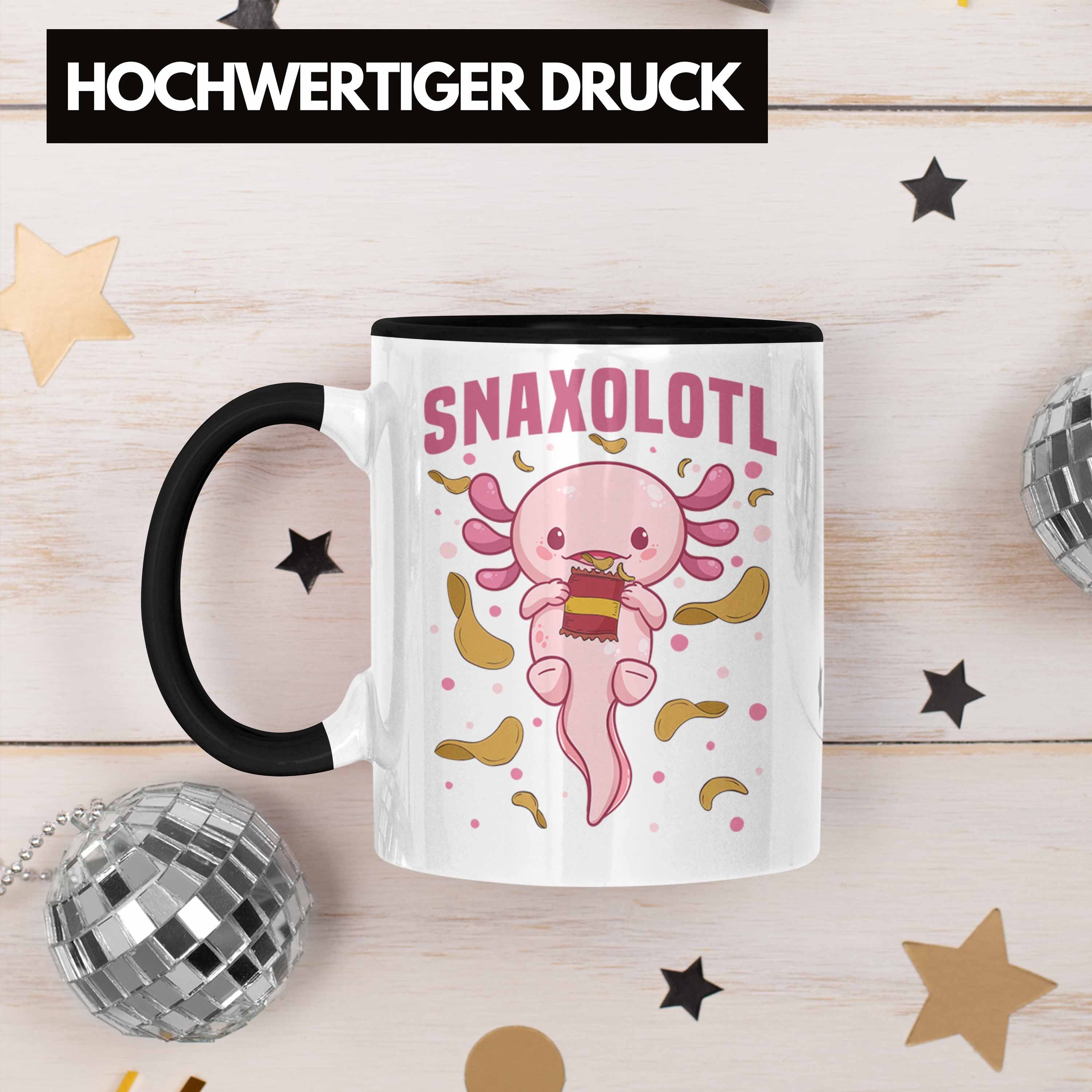 Snaxolotl Tasse Axolotl - Trendation Schwarz Schwanzlurch-Liebhaber Tasse Geschenk für Trendation