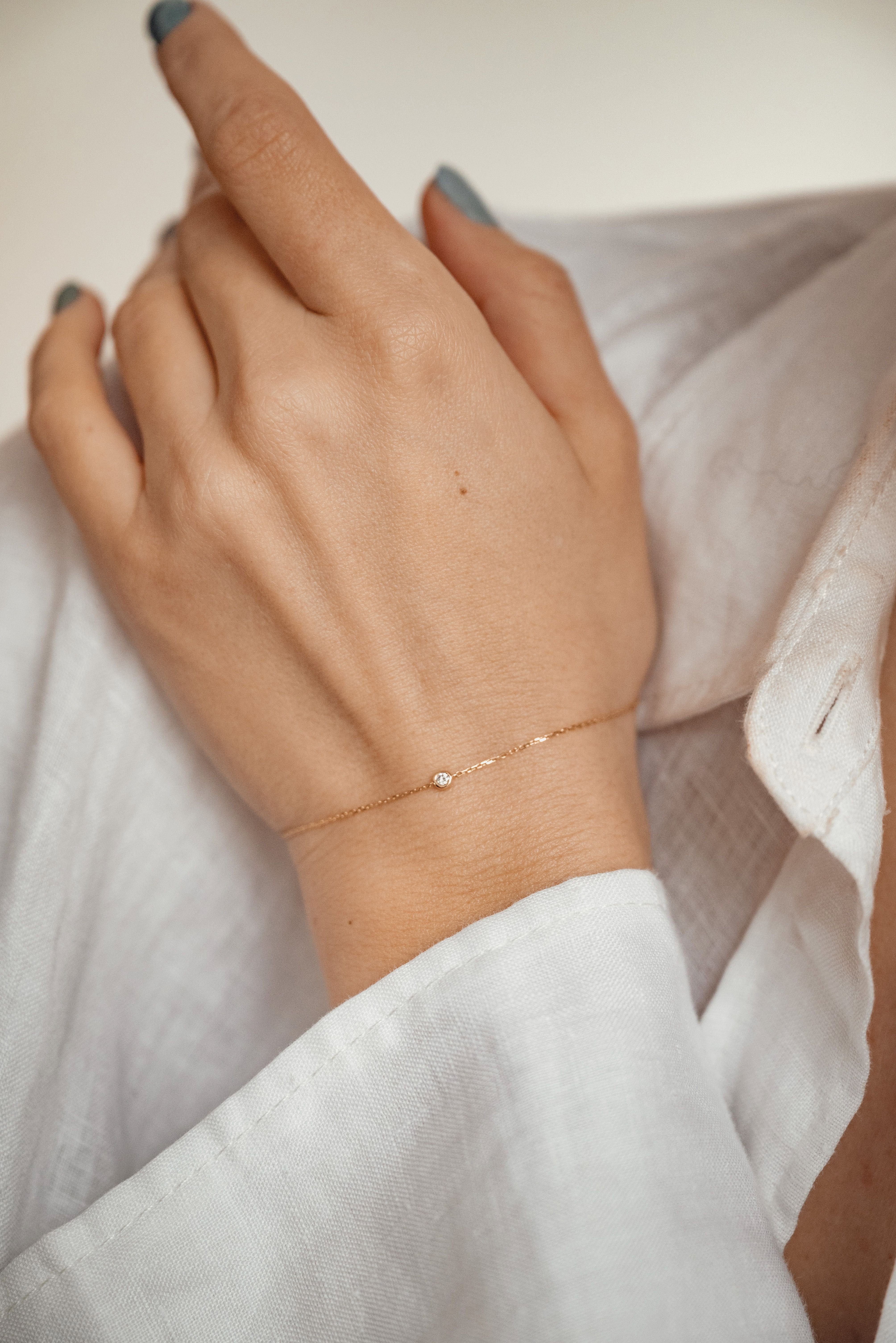 Dear Me Goldarmband 585er Armkette mit Diamant/Zirkon, wählbar, Feines 14K günstig online kaufen