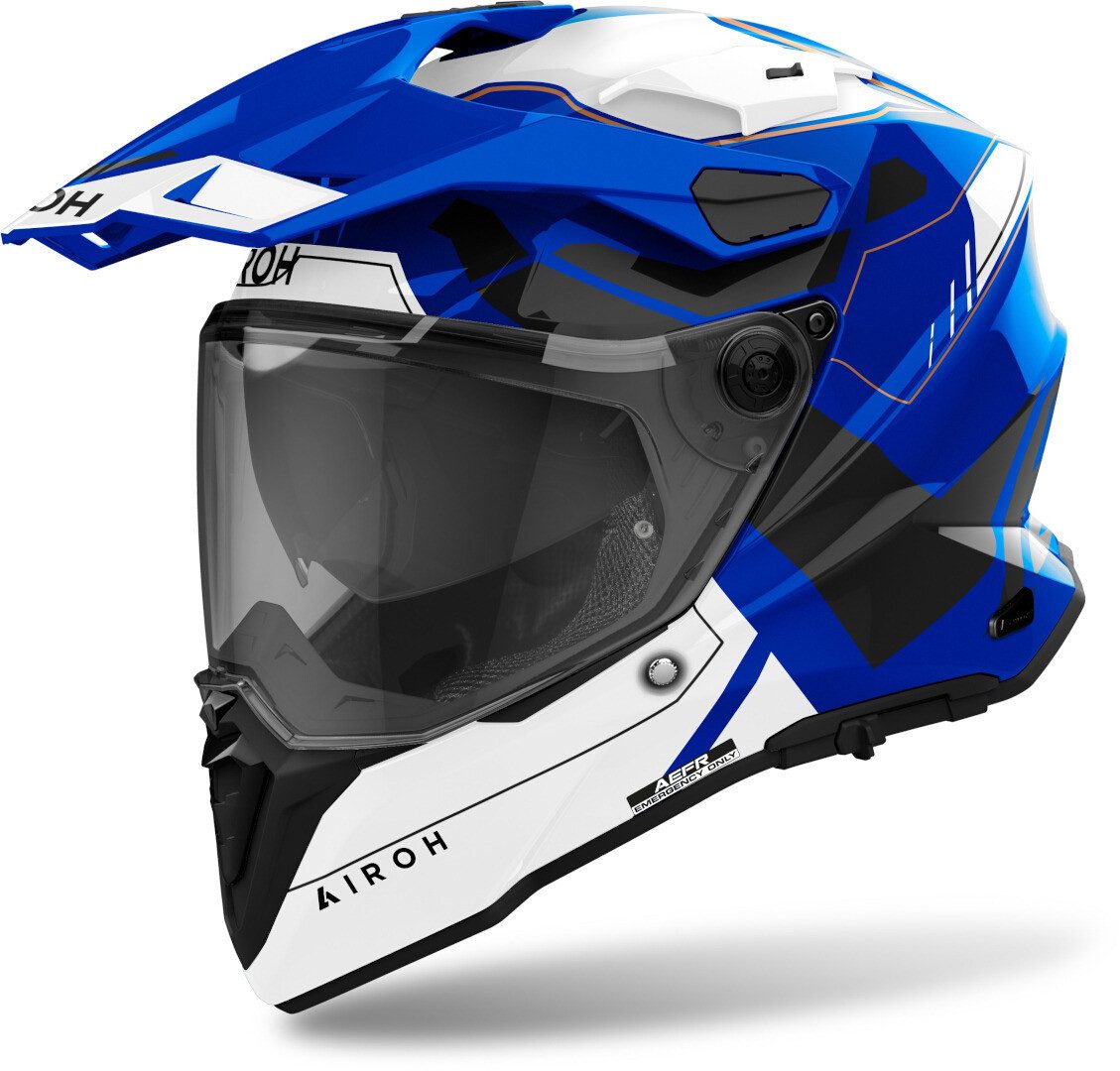 Airoh Motocrosshelm Commander 2 Reveal Motocross Helm, integriertes Sonnenvisier,vorbereitet für Kommunikationssystem,No