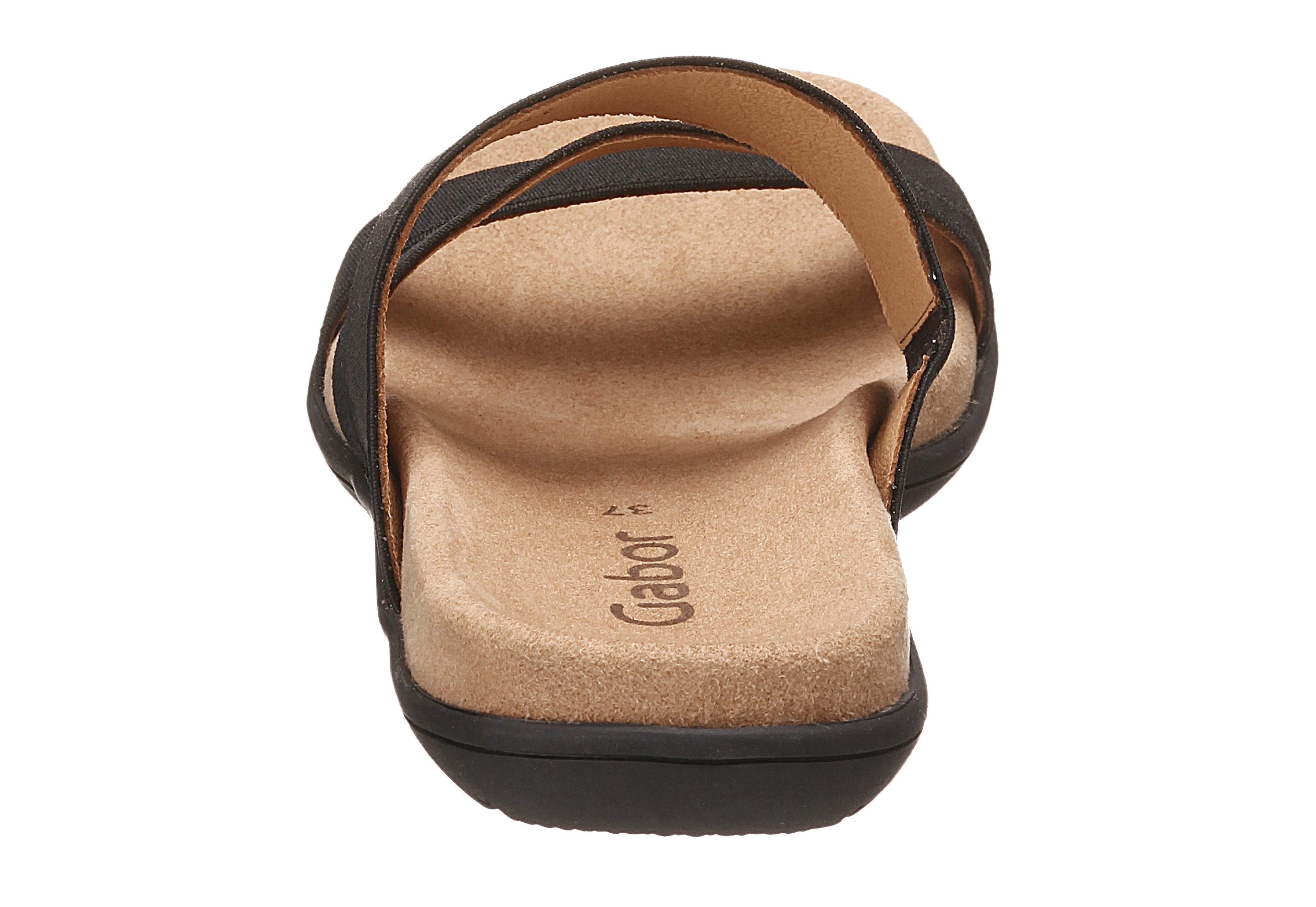 Gabor Pantolette, Keilabsatz, Sommerschuh, Schlappen mit atmungsaktivem Lederfutter