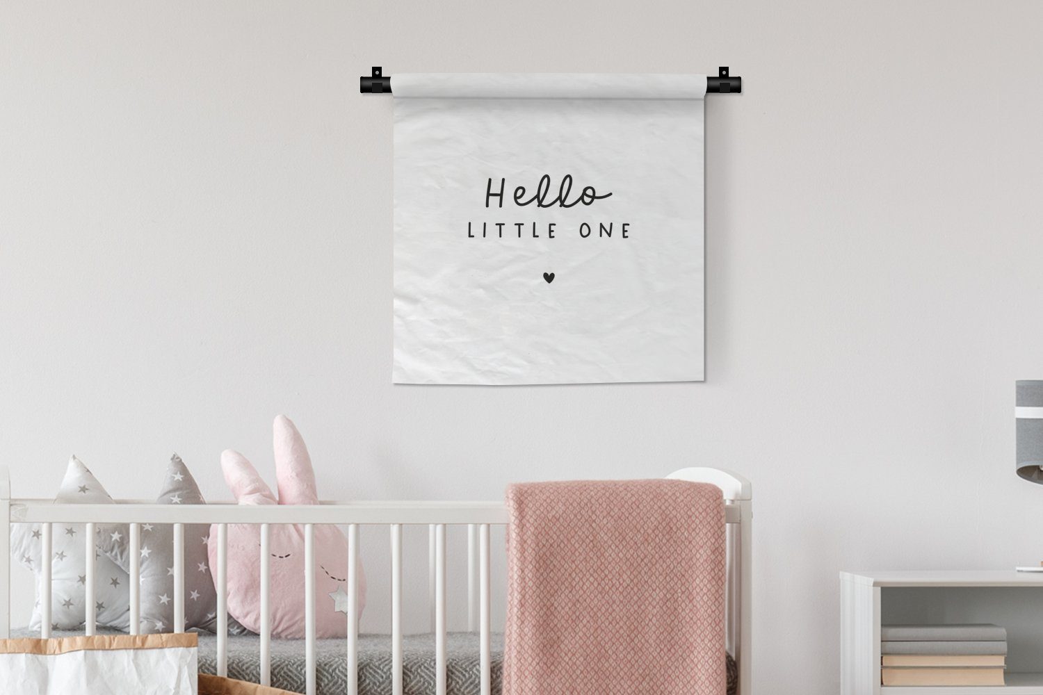 - - Wandbehang, Kleines Baby Sprichwörter - Kinderzimmer Wanddekoobjekt Hallo Schlafzimmer, Wanddeko für - Kleid, Zitate MuchoWow Wohnzimmer, Kinder,