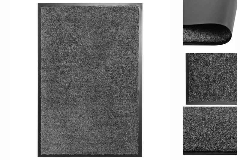 Fußmatte Fußmatte Waschbar Anthrazit 40x60 cm Fußabtreter, vidaXL, Rechteck, Höhe: 0 mm
