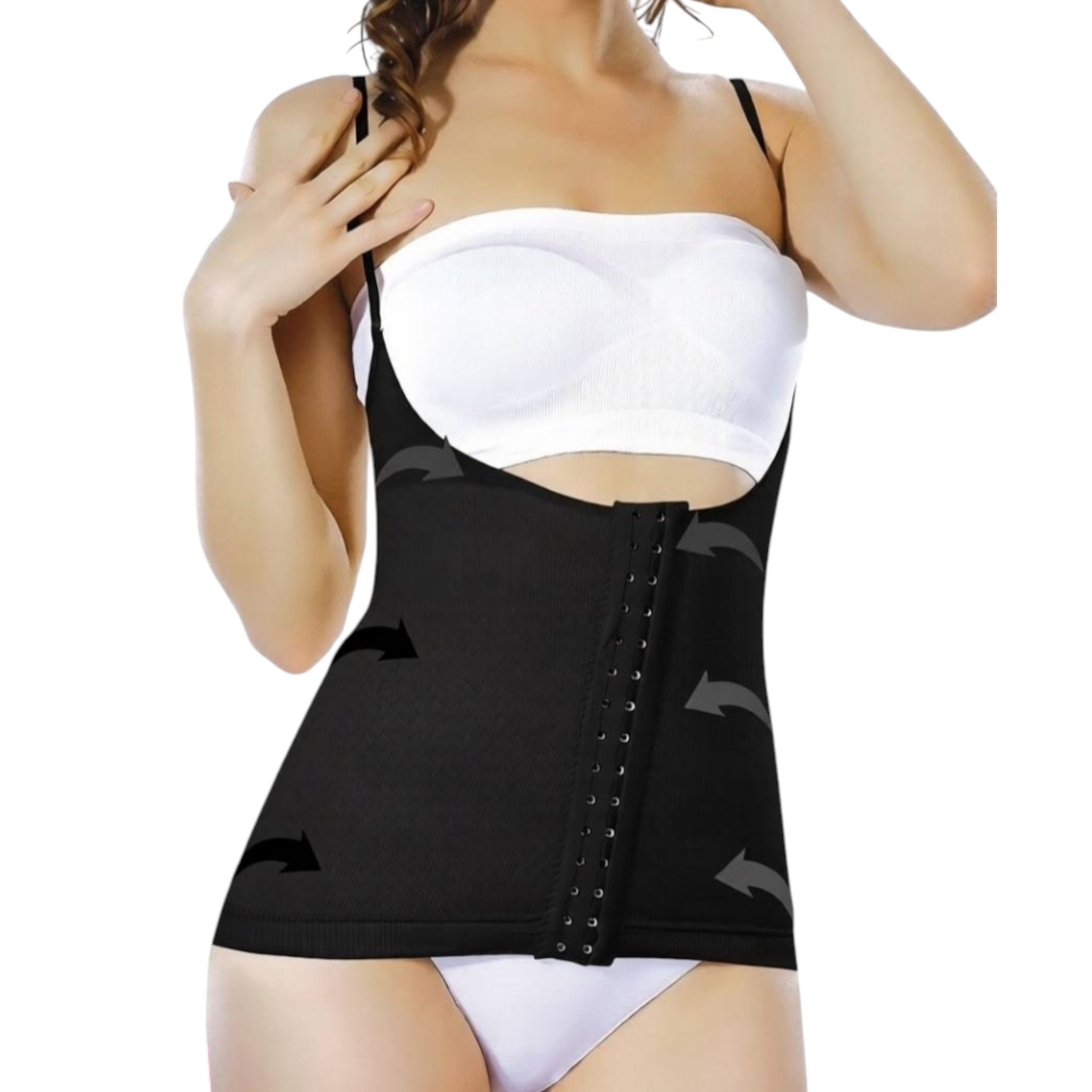 Formangel Corsage Damen Bauchweg Shapewear Taillengürtel mit Trägern nahtlos elastisch atmungsaktiv, 3D Stretch, Anti-Transpirant, formt Bauch und Taille