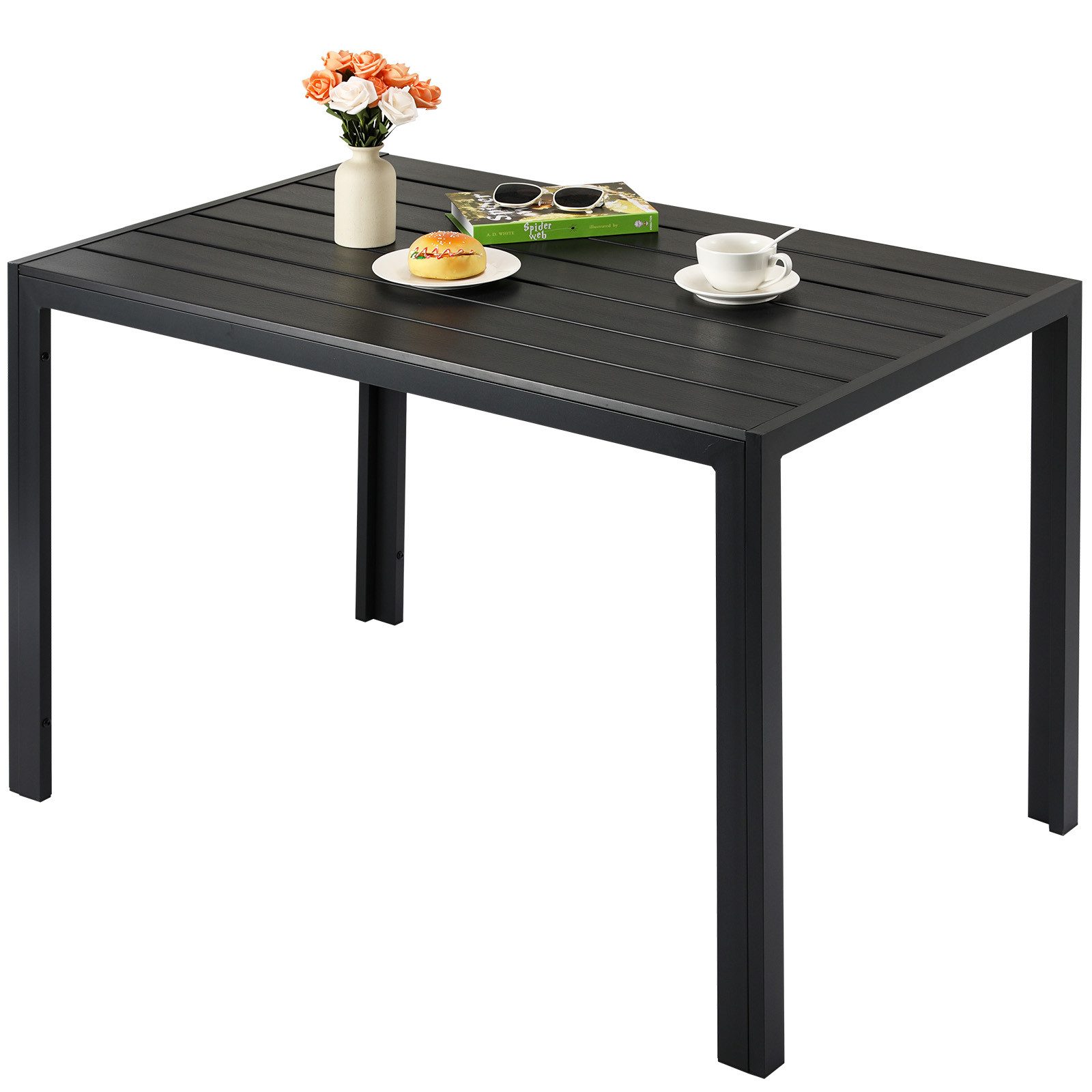 TLGREEN Gartentisch 110x70cm WPC Balkontisch,Rechteckiger Terrassentisch, E günstig online kaufen