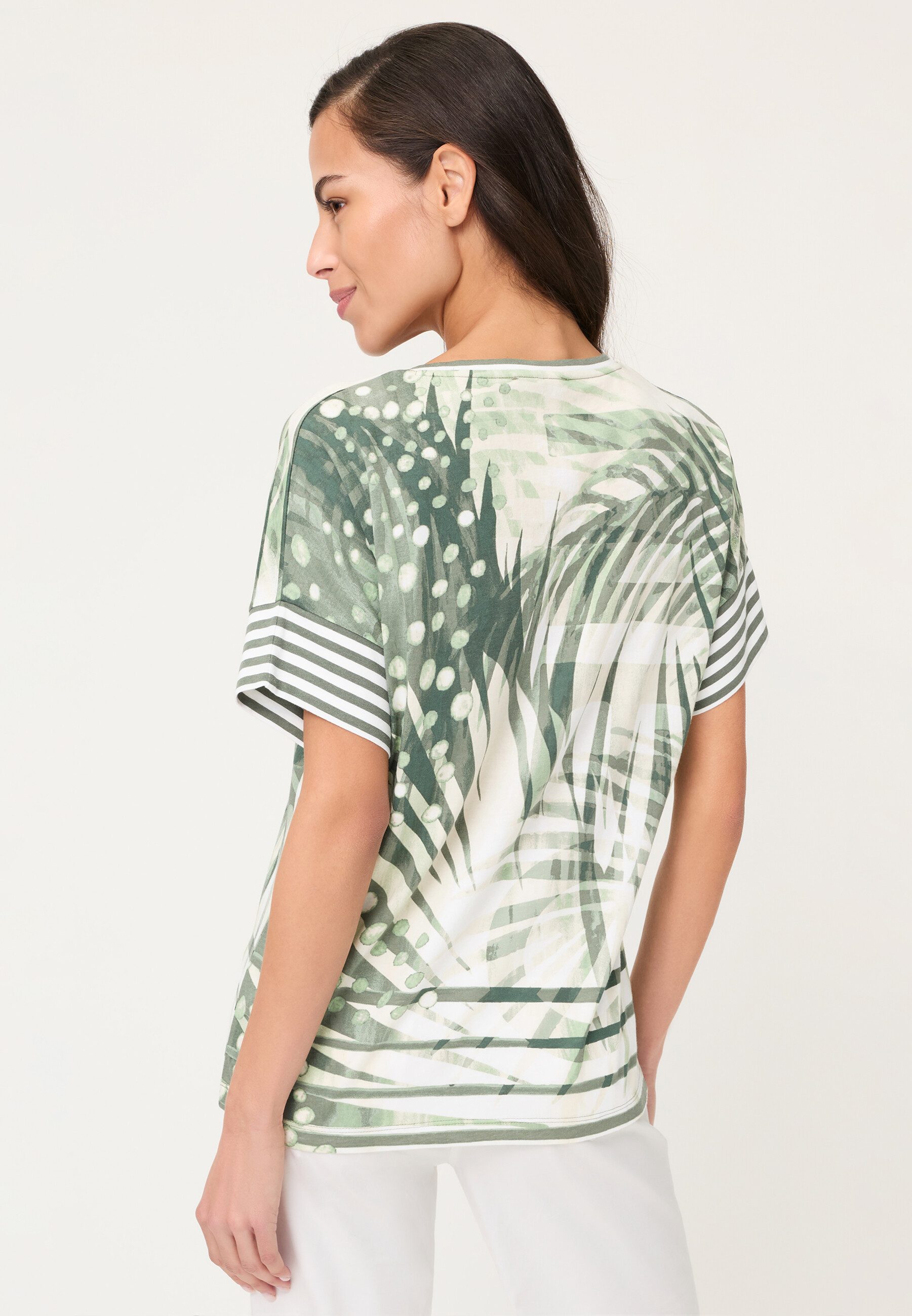 Olsen T-Shirt Shirt mit Panneaux-Dessin