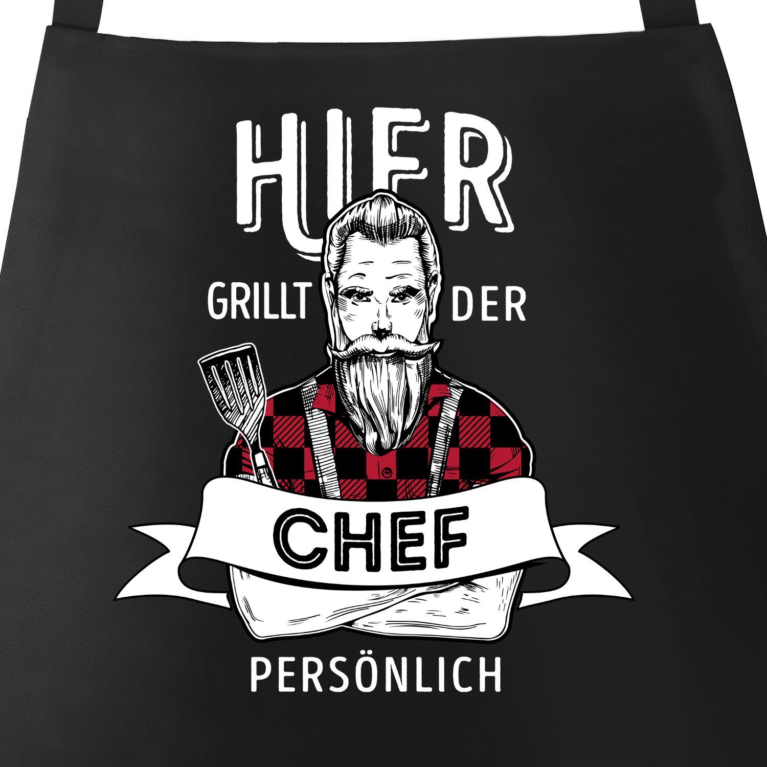 MoonWorks Grillschürze »GrillSchürze für Männer mit Spruch Hier grillt der Chef persönlich