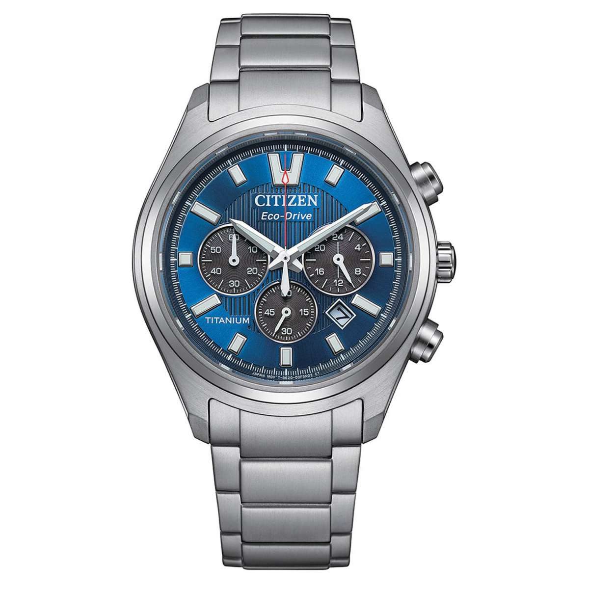 Citizen Chronograph CA4750-51L, Eco-Drive Herrenuhr Solar Titan/Blau