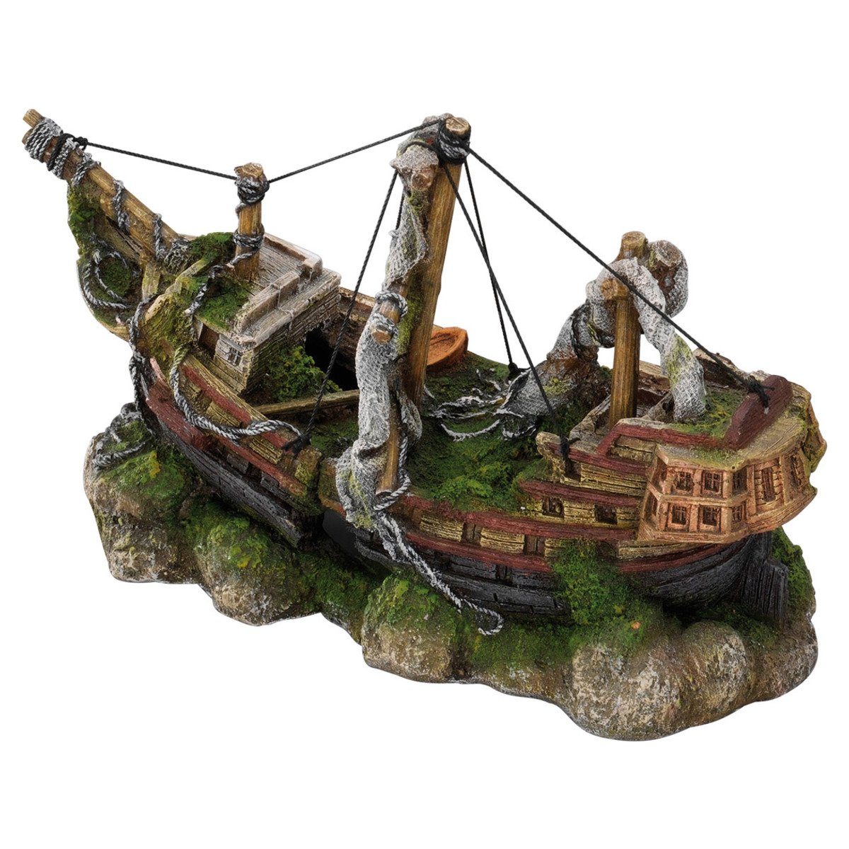 Aquariendeko Aquariumdekoration Schiff mit Masten