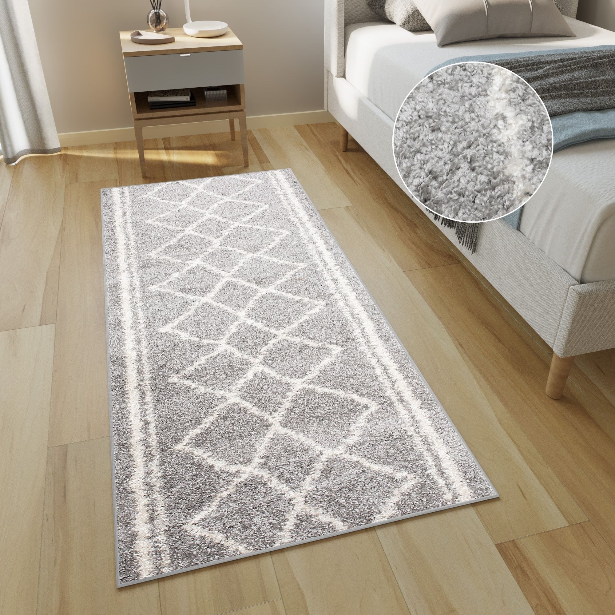 Hochflor-Läufer DELHI, Tapiso, rechteckig, Höhe: 30 mm, Langflor Shaggy Modern Design Flauschig Wohnzimmer Schlafzimmer