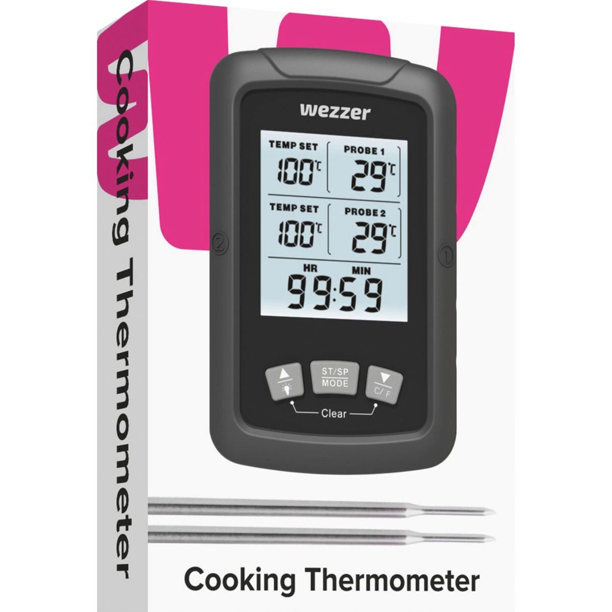 Levenhuk Grillthermometer Wezzer Cook MT60 Küchenthermometer