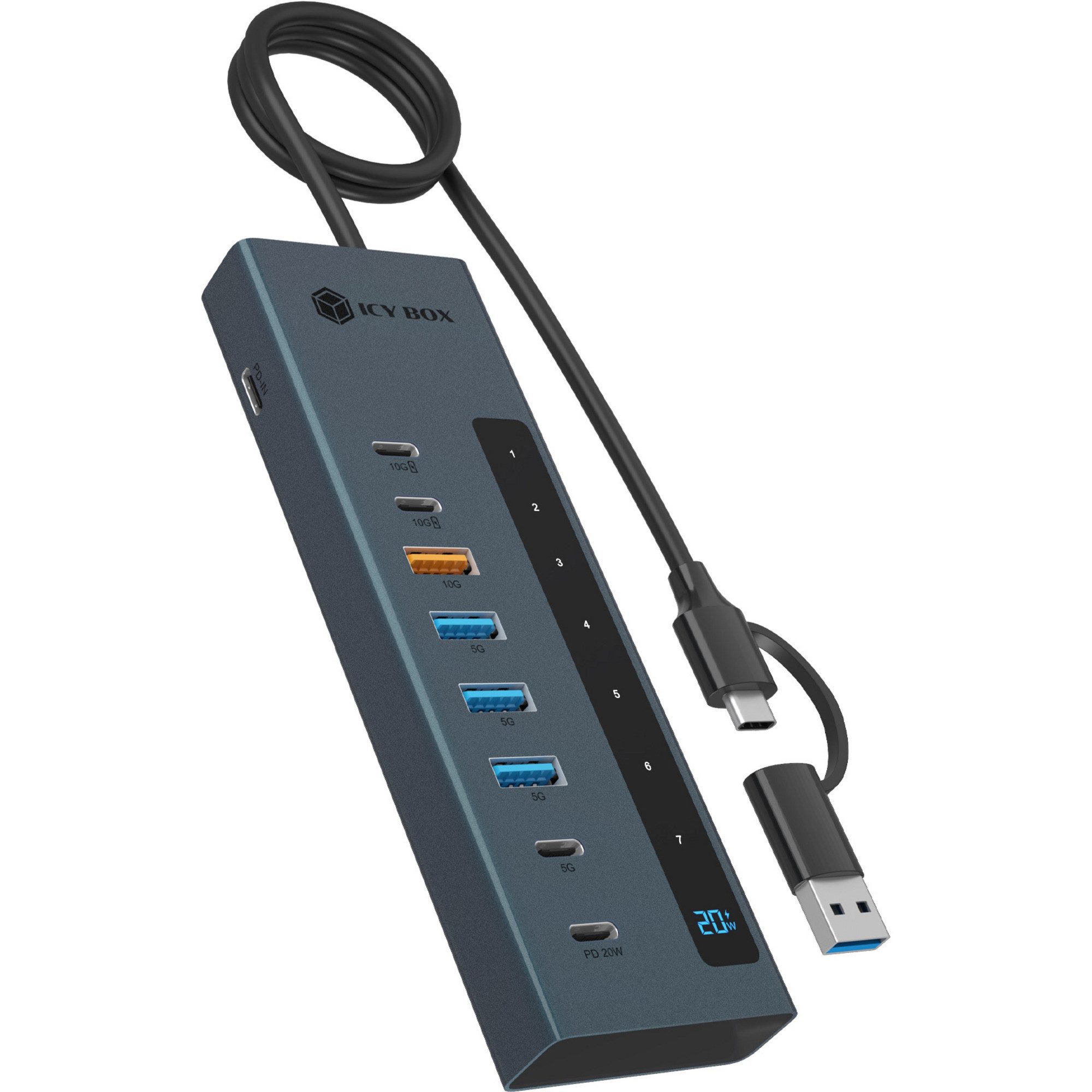 ICY BOX Laptop-Dockingstation ICY BOX IB-HUB1743-CPD, USB-Hub
