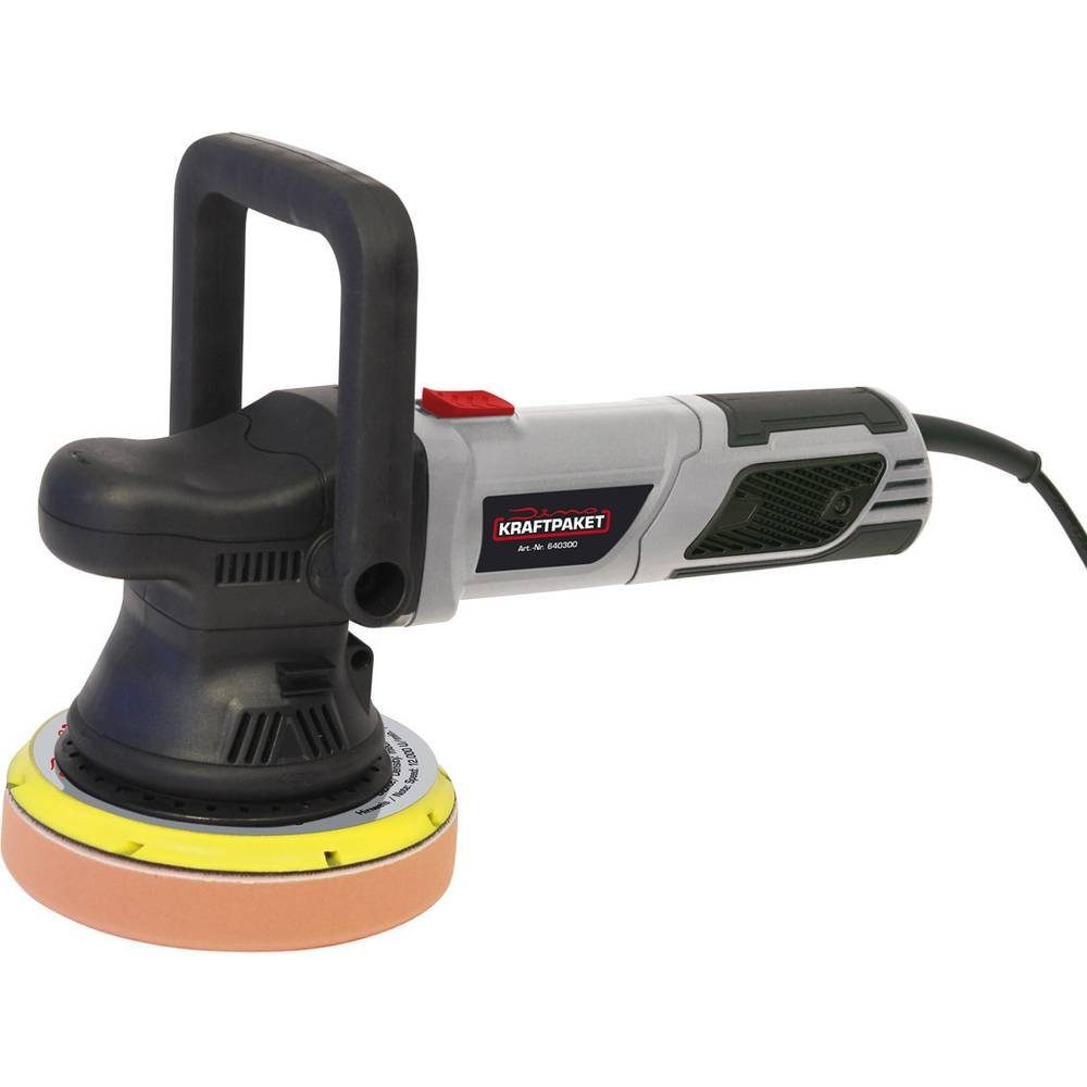 Dino KRAFTPAKET Poliermaschine Exzenterpoliermaschine 900 W 640302, Stufenlose Drehzahlregulierung