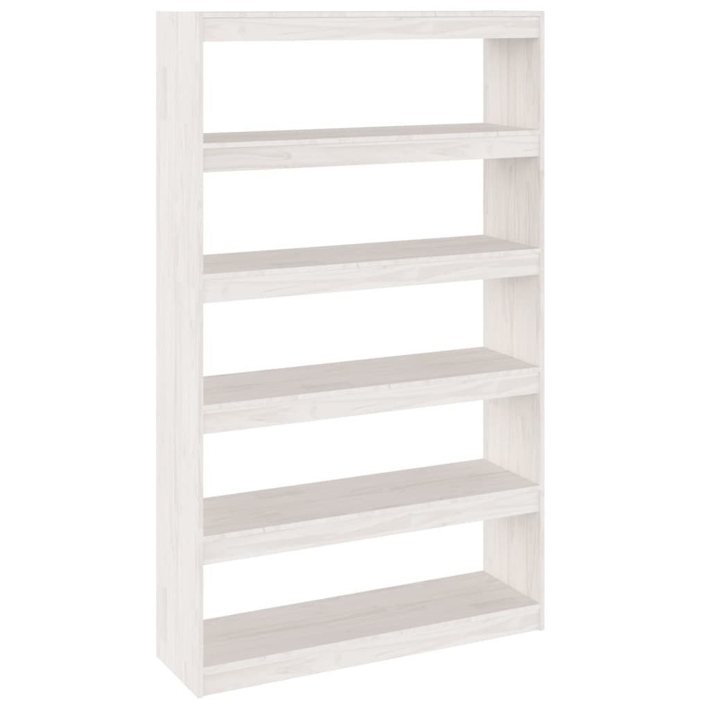 100x30x167,5 Weiß cm Kiefer Bücherregal Massivholz furnicato Bücherregal/Raumteiler