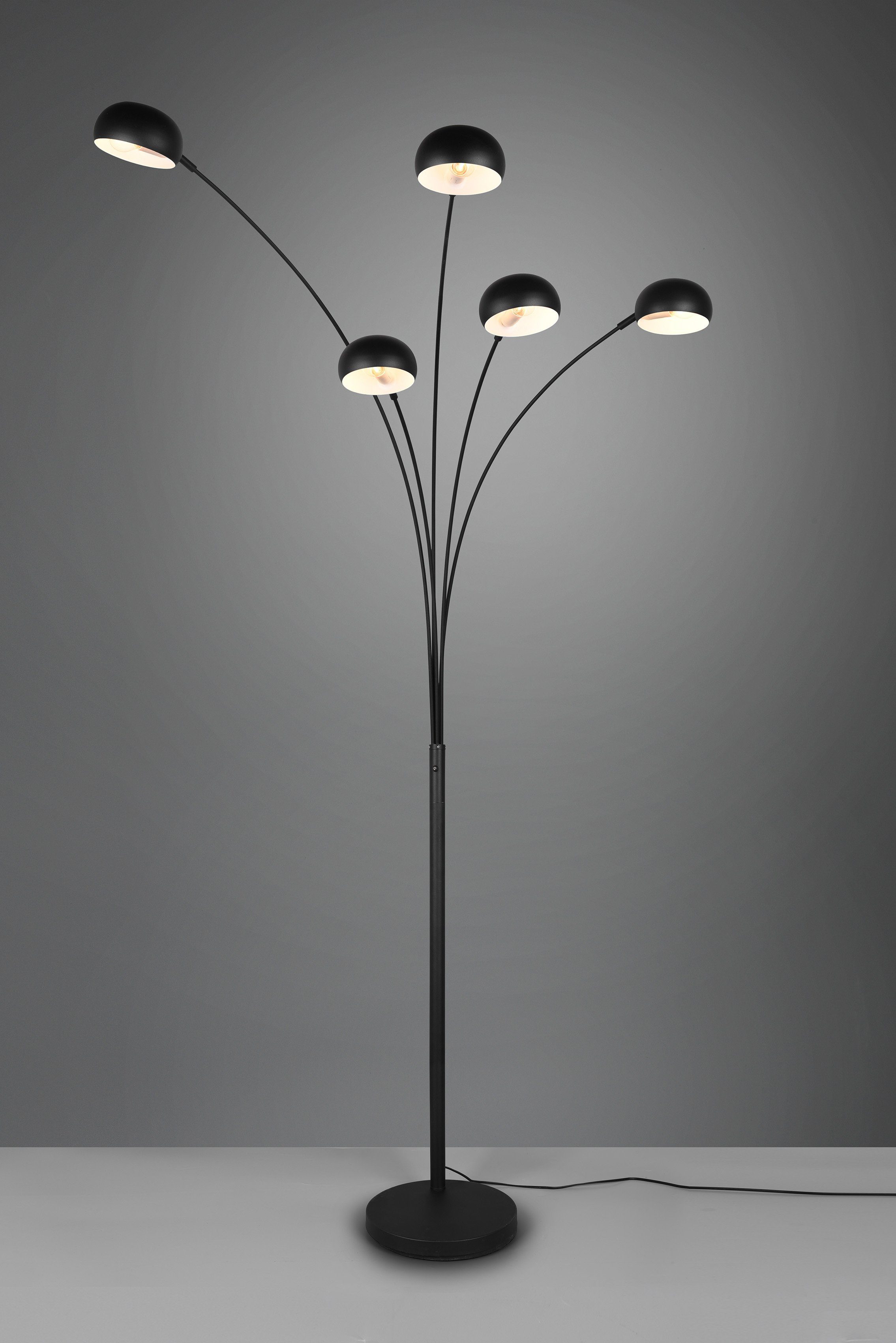 TRIO Leuchten Stehlampe ohne mit 70 m Kabel, Ein-/Ausschalter, Stehleuchte cm, Auslage Kippschalter 5-flammig, 2 DITO, Höhe Leuchtmittel, 210 cm