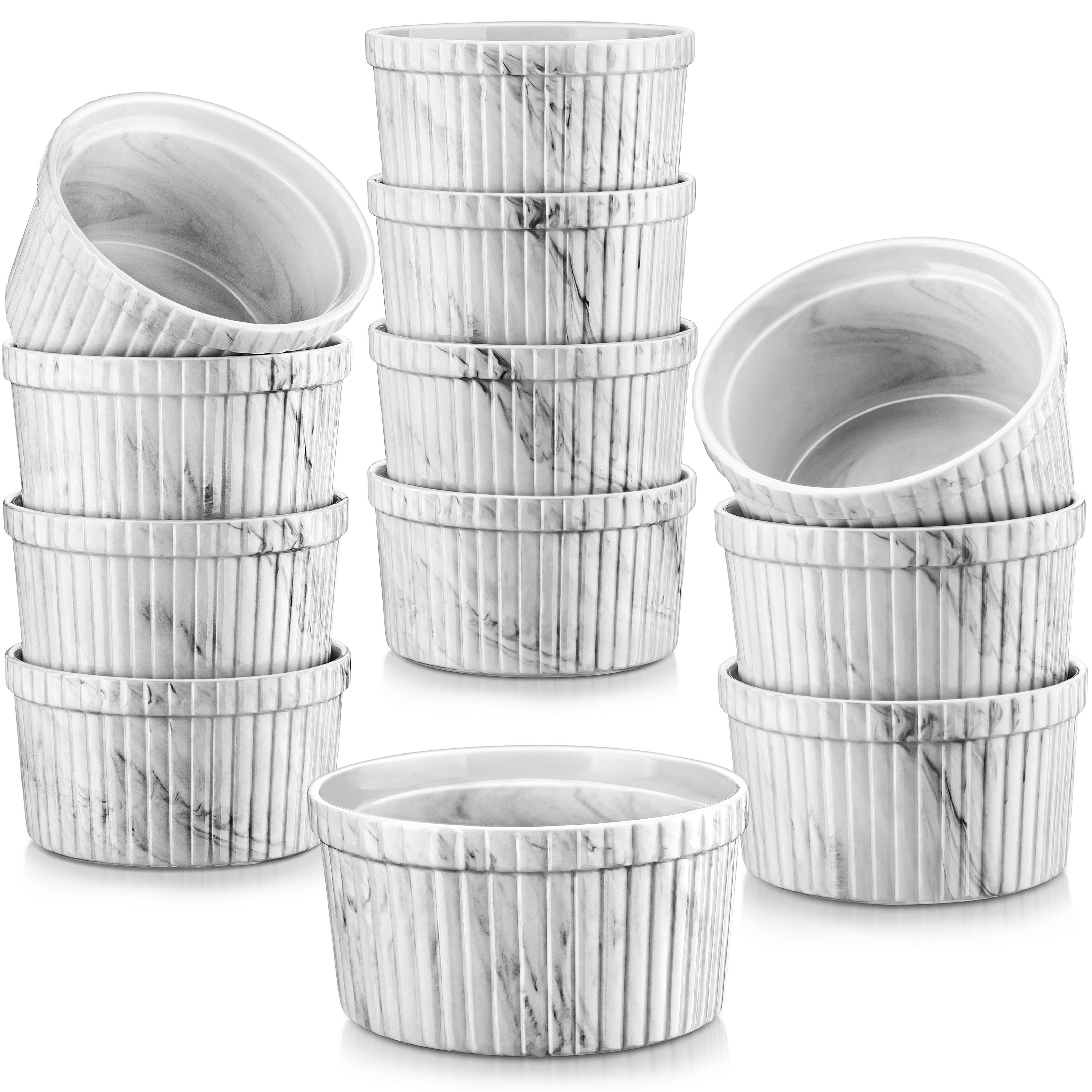 Snackschale RAMEKIN.DISH, (12-tlg) MALACASA Porzellan,