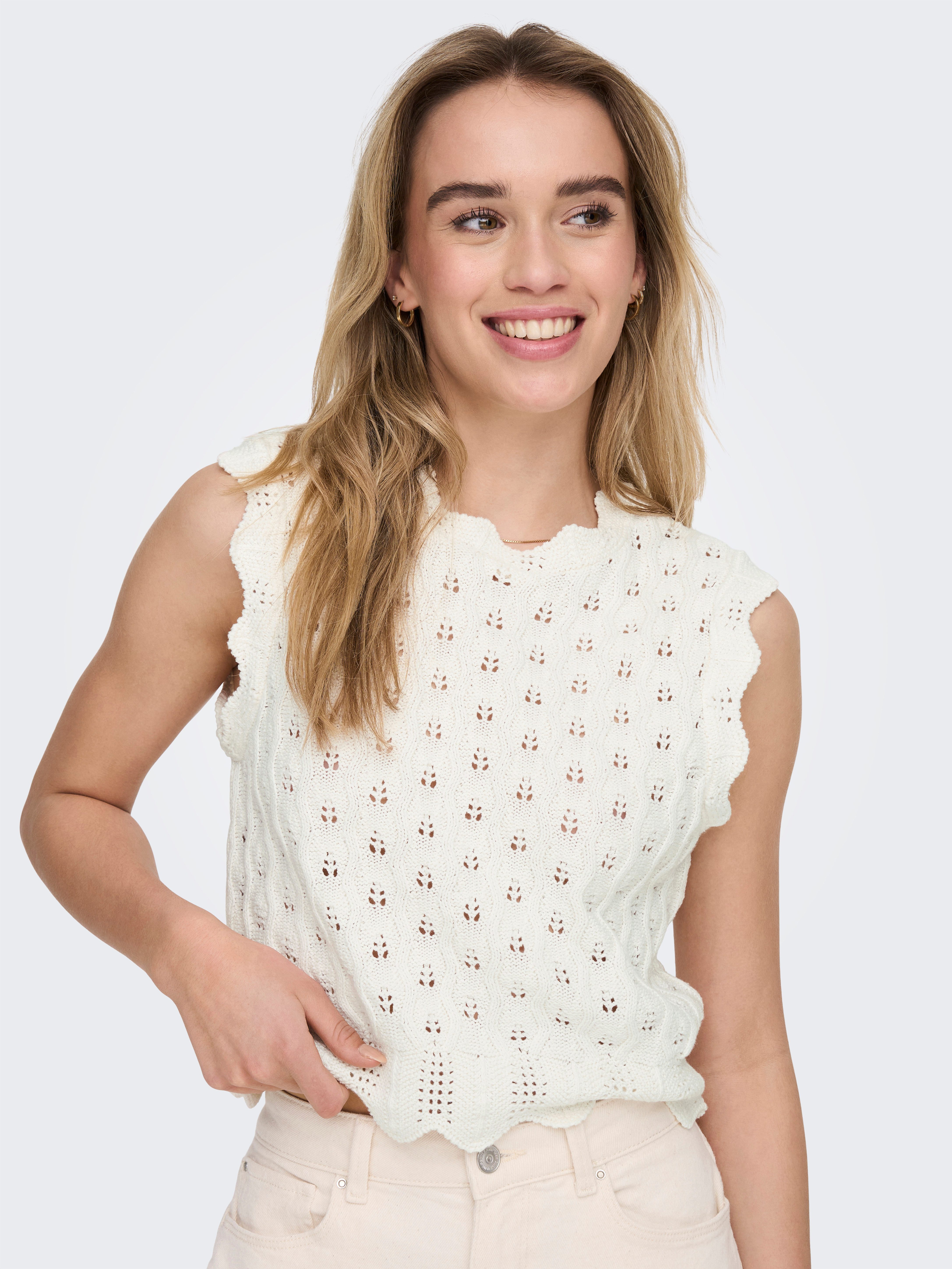 ONLY Stricktop "ONLLUNA LIFE SL O-NECK TANK NOOS KNT" günstig online kaufen