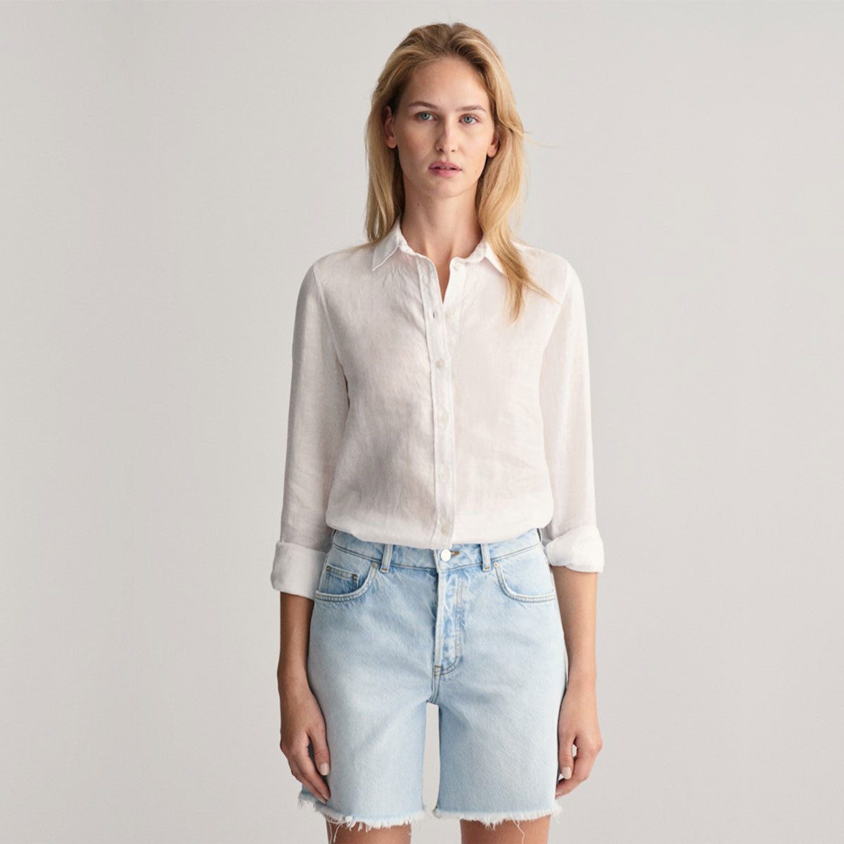 Gant Langarmbluse 4300277 Damen Regular Fit Linen Chambray