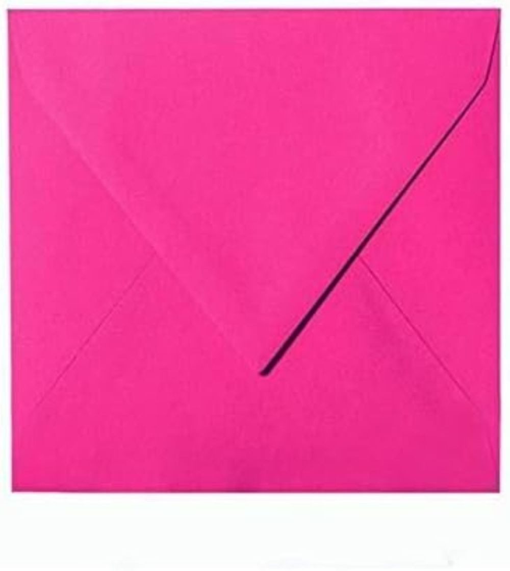 Briefumschläge24Plus Briefumschlag 25 St. 15 x 15 cm Briefumschläge Quadratisch Pink, 15 x 15 mm Briefumschläge Recyceltes Material