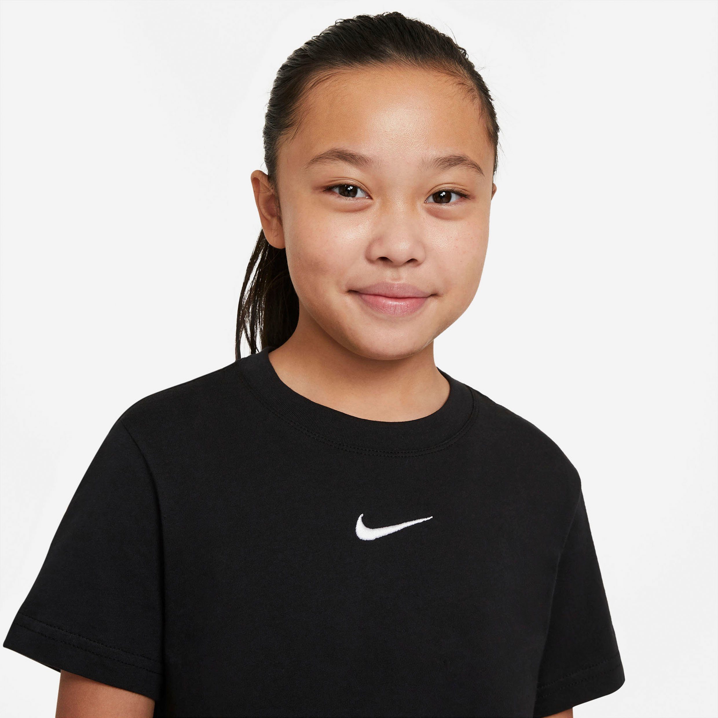 T-Shirt (Girls) T-Shirt Kids' Big Nike schwarz Sportswear