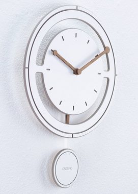 ONZENO Wanduhr THE TIKTOK. 29x29x0.5 cm (handgefertigte Design-Uhr)