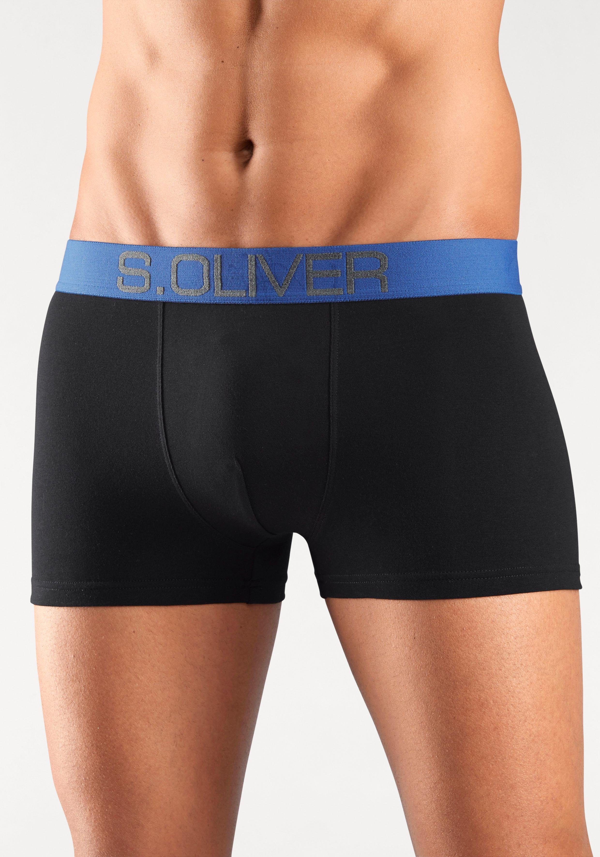 s.Oliver Boxer Boxershorts für Herren (Packung, 4-St) mit kontrastfarbenem Webbund