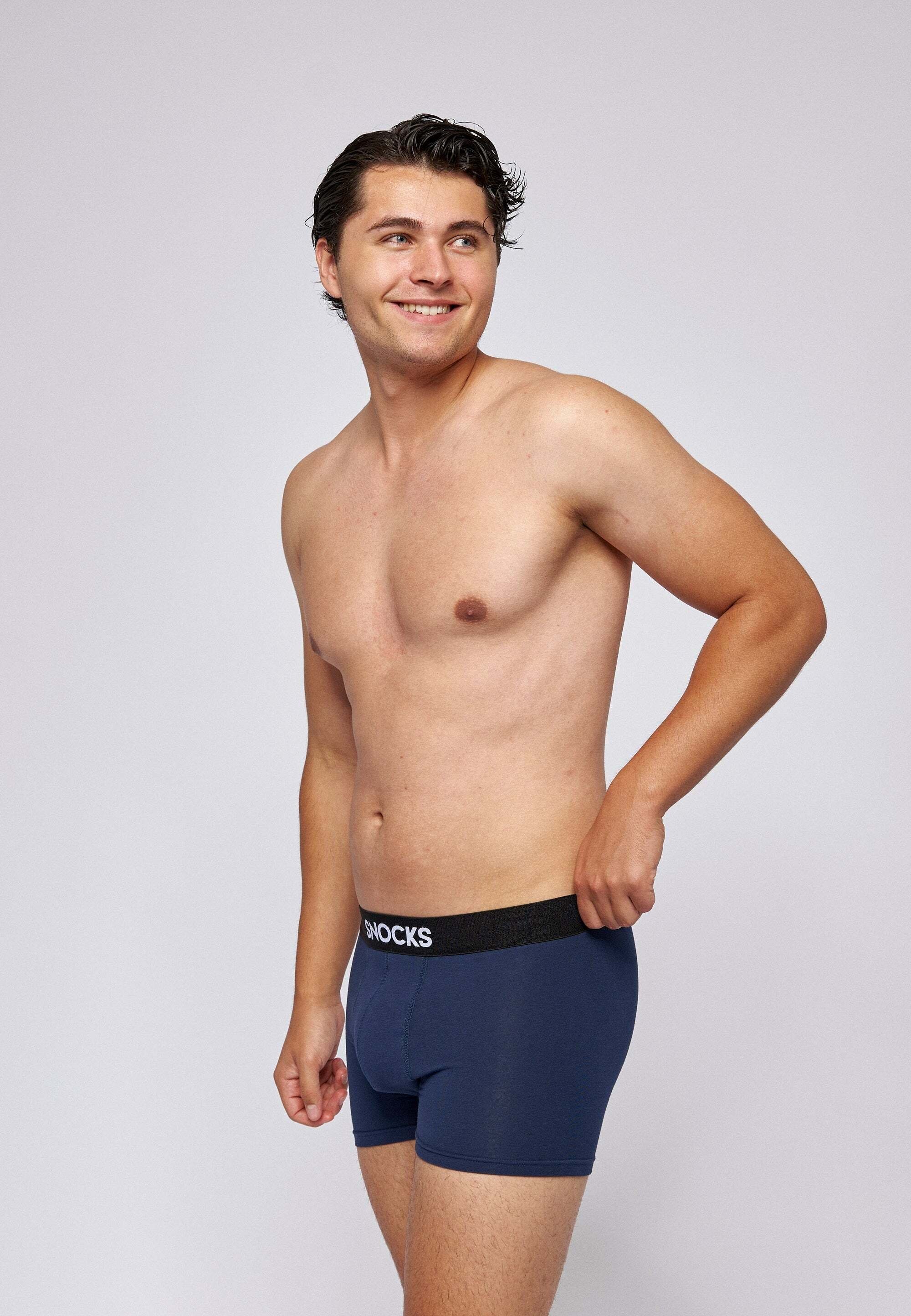 SNOCKS Boxershorts Enge Pants Herren Unterhose (6-St) aus Bio-Baumwolle, ohne kratzenden Zettel