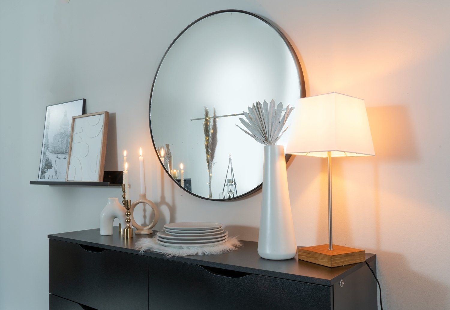 Kerzenständer MARRAS, Goldgelb, Aluminium, Höhe 16 cm