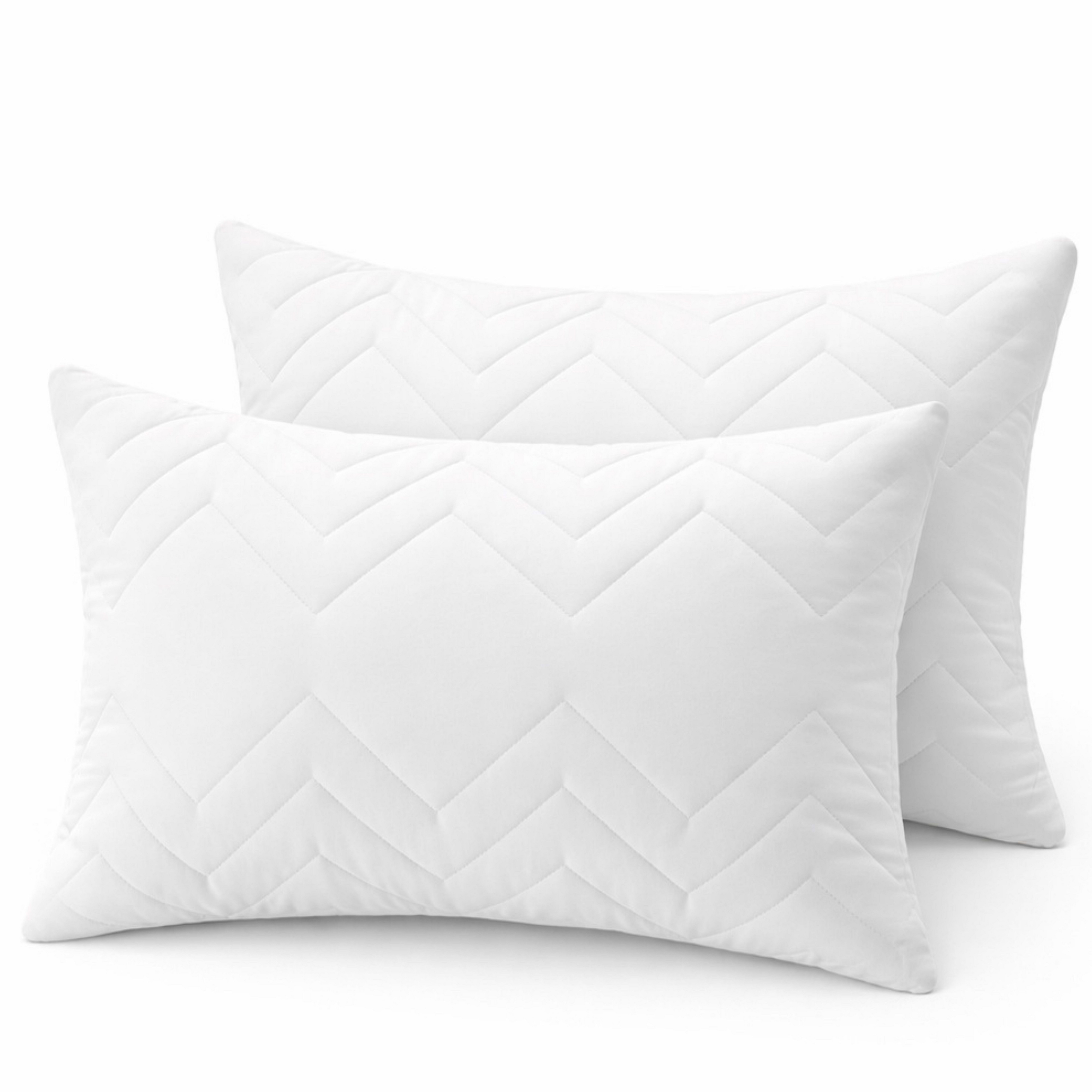 SEI Design Microfaserkissen Kopfkissen Kissen Zierkissen Sofakissen Nackenstützkissen 50x70, Füllung: 100% Mikrofaser, Seitenschläfer, Rückenschläfer, Bauchschläfer, 2-er SET, 2 Stück, Schlafkissen gesteppt mit Reißverschluss Kochfest 95°