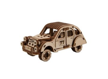 Wooden City 3D-Puzzle Holzmodell Rally Car 2, Mechanische Holzpuzzle, 104 Puzzleteile
