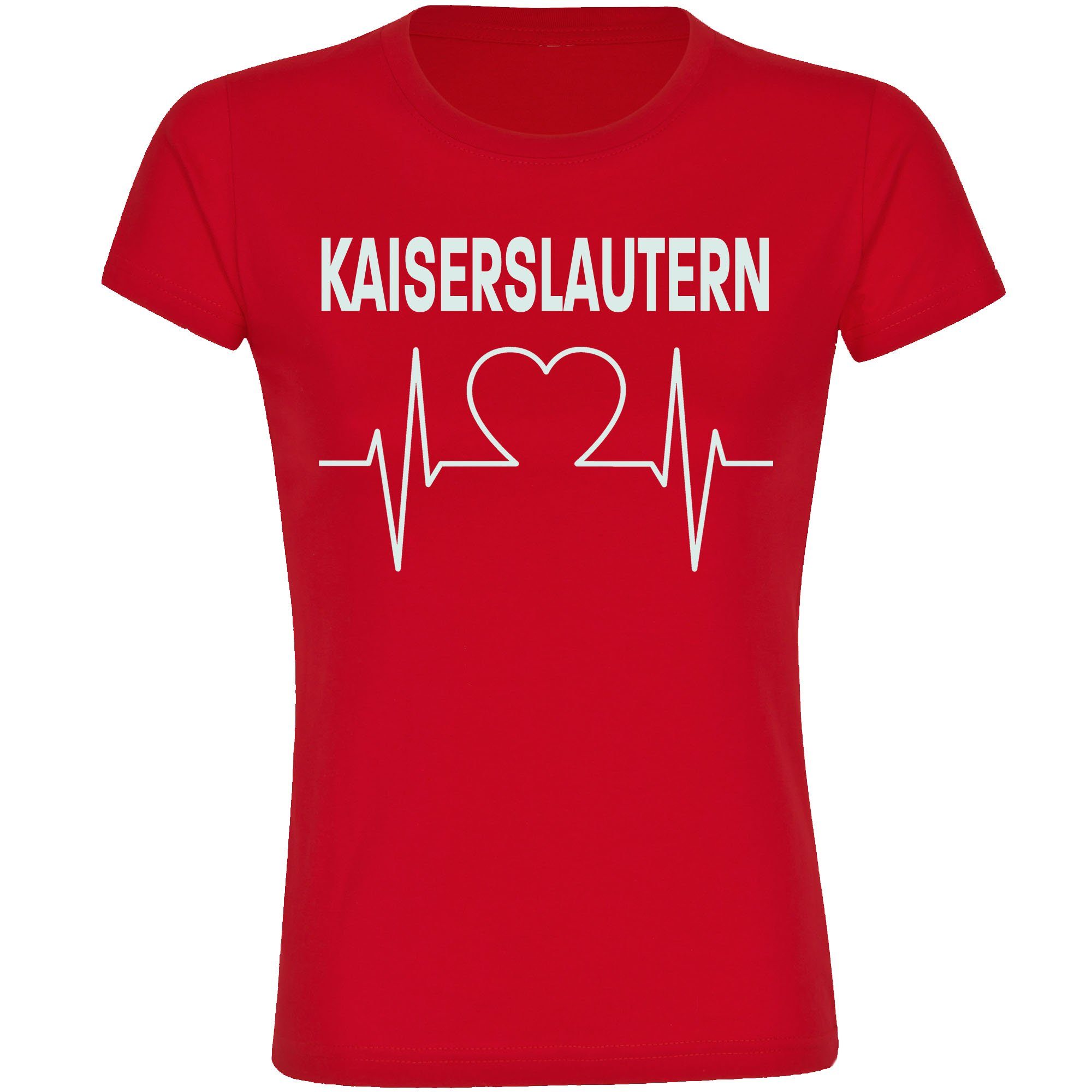 multifanshop T-Shirt Damen Kaiserslautern - Herzschlag - Frauen