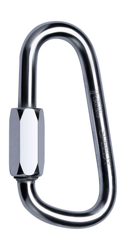 Petzl Karabiner SPEEDY Schließring mit Schnellöffnung silber
