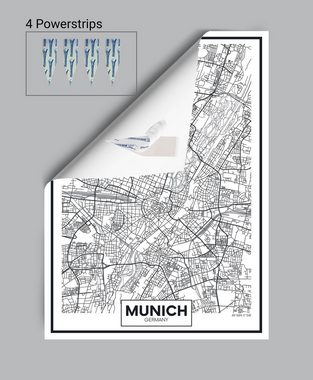 wandmotiv24 Poster Weltkarte M0139, Stadtkarten (1 St), Wandbild, Wanddeko, Poster in versch. Größen