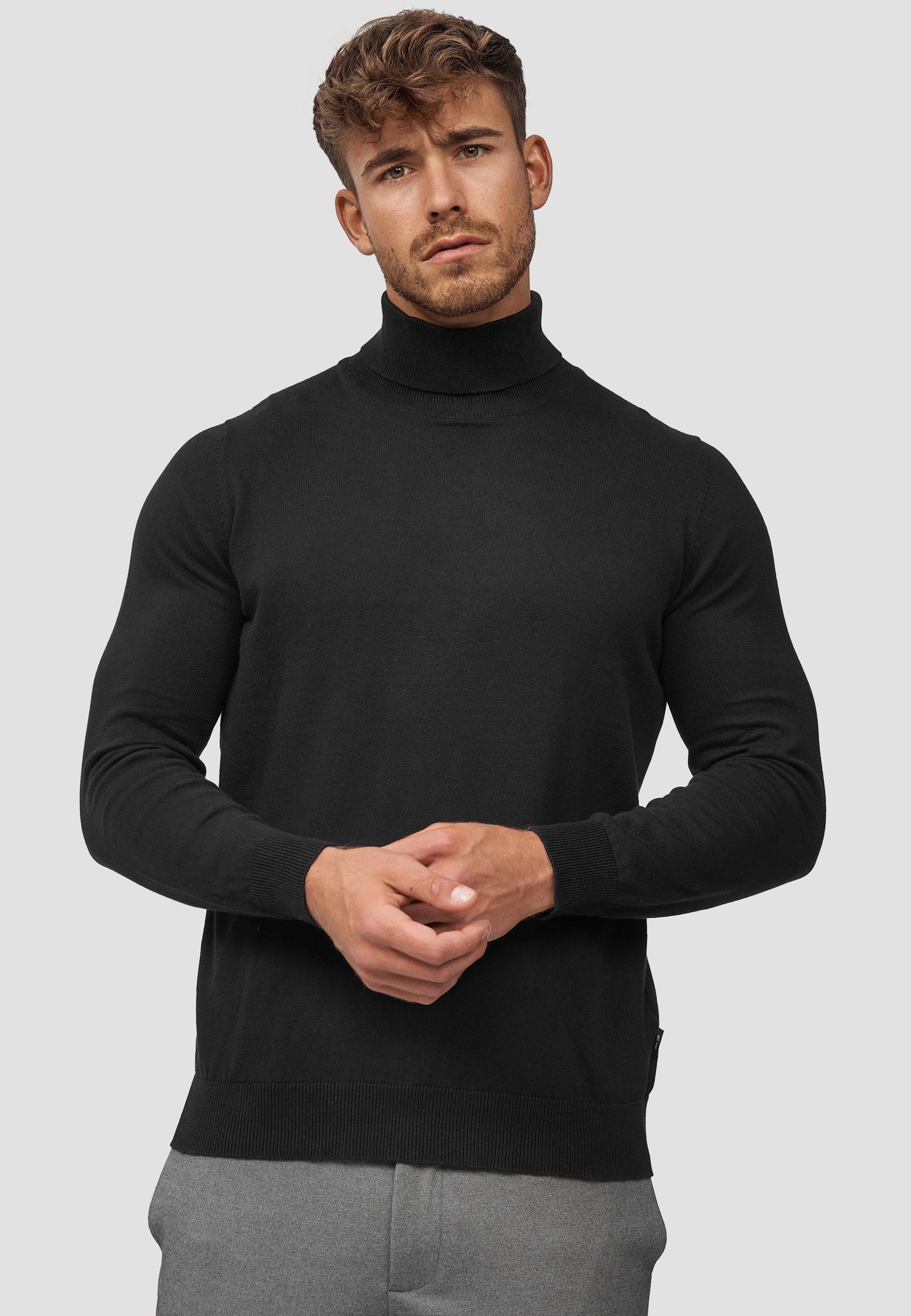 Indicode Rollkragenpullover Herren Eldo Strickpullover Herrenpullover