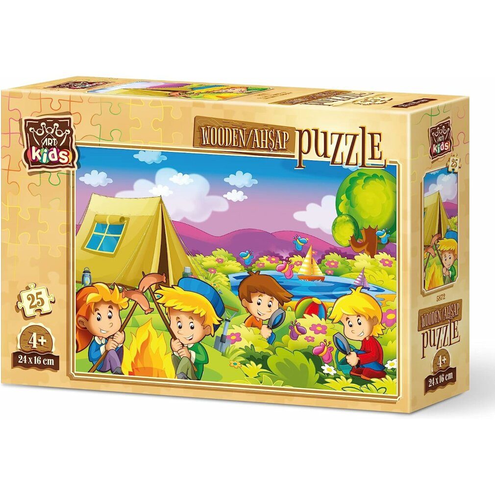 ART PUZZLE Puzzle Holzpuzzle Curious Campers 25 Teile, Puzzleteile