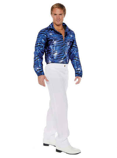 Underwraps T-Shirt Disco Hemd Blue Tiger Das blau-schimmernde Shirt weckt den Disco-Tiger in Dir!