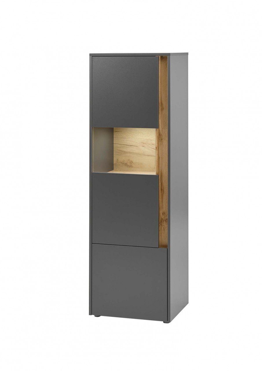 Vitrine  Cande ¦ grau ¦ Maße (cm): B: 50 H: 40 Schränke > Vitrinen - Höffne günstig online kaufen