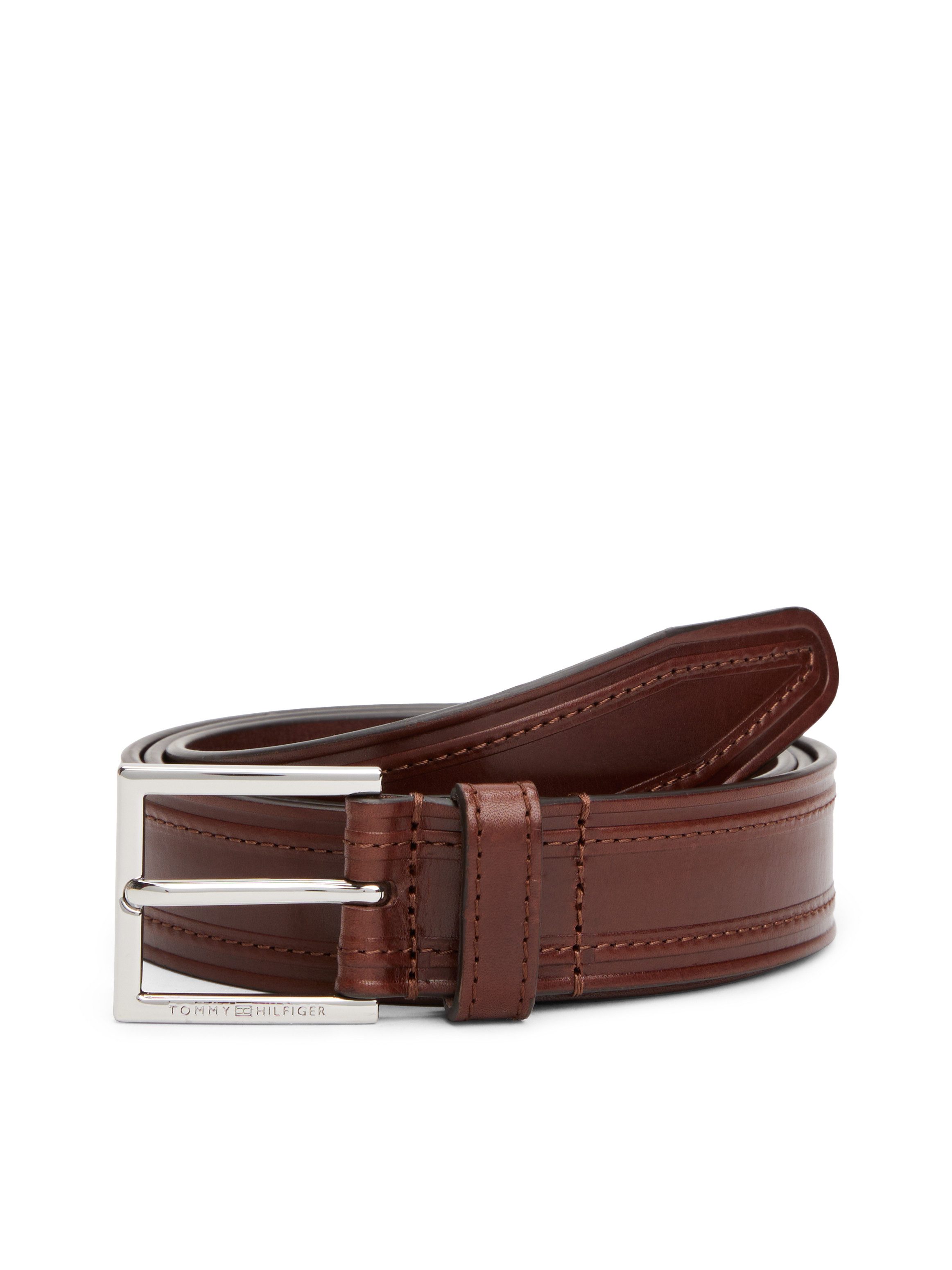 Tommy Hilfiger Ledergürtel HUDSON EMBOSS LEATHER 3.0 cm breit Größenverstellbar – Bild 3 von 5