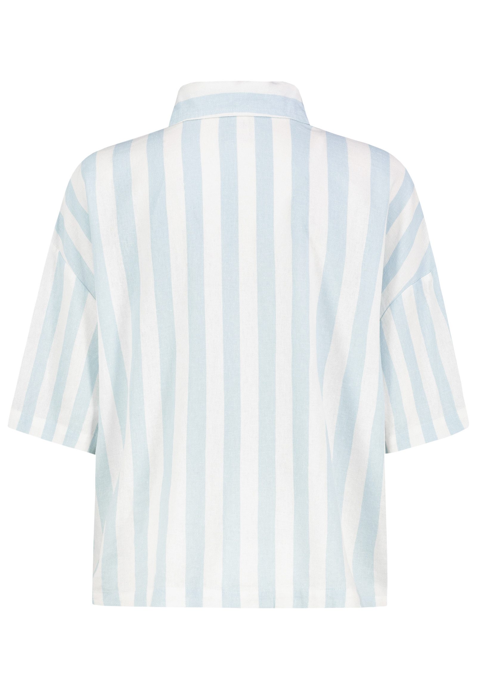 Eight2Nine Blusenshirt Leichtes Strukturdesign Kentkragen Knopfleiste Langarm (1-tlg) D62795AG11169_Blouse