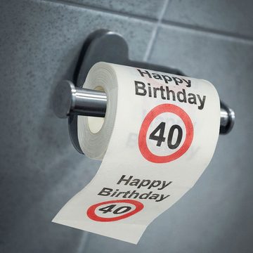 CEPEWA Toilettenpapier Toilettenpapier Happy Birthday 40.Geburtstag