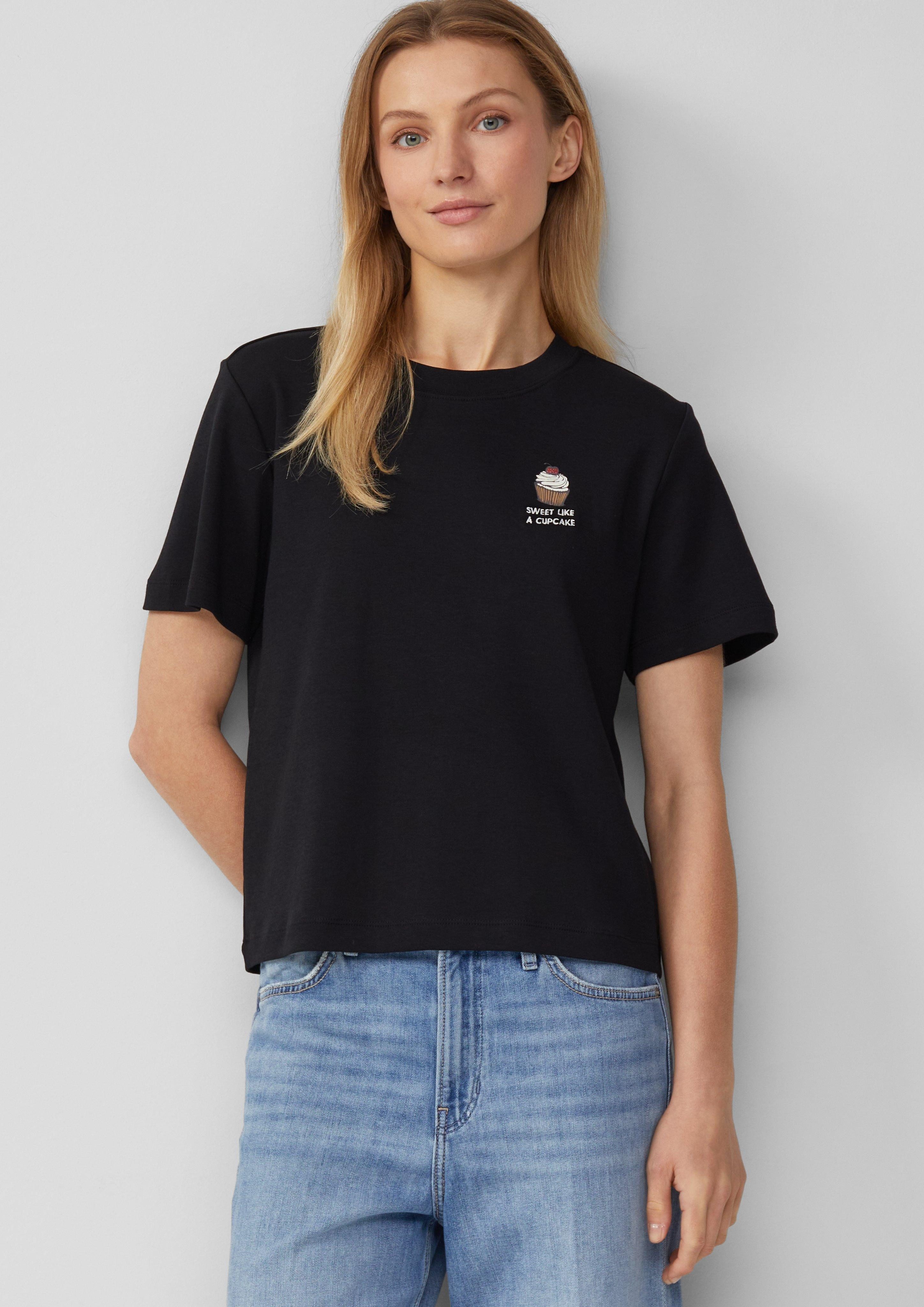 s.Oliver Kurzarmshirt T-Shirt aus Interlockjersey mit günstig online kaufen