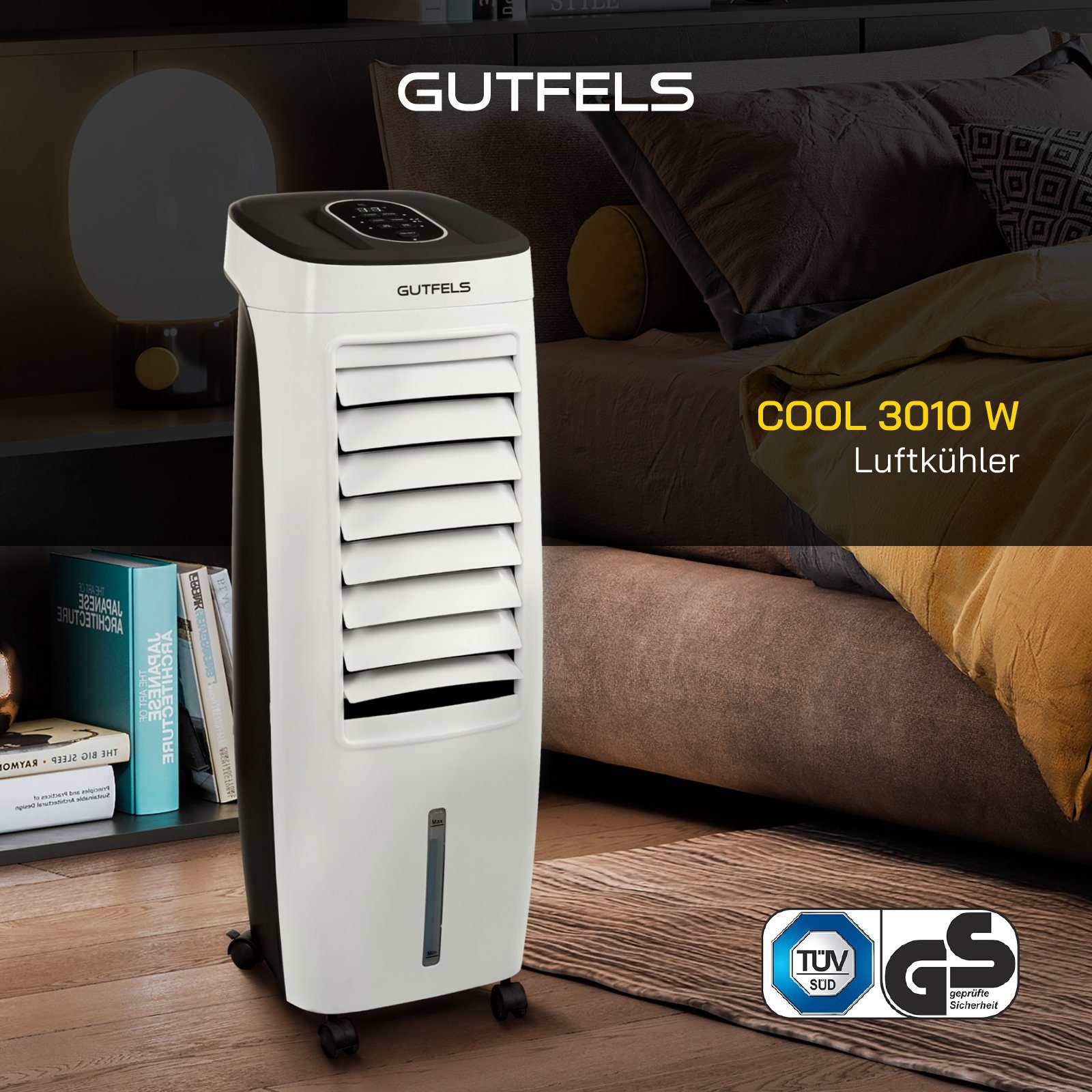 Gutfels Ventilatorkombigerät COOL Fernbedienung Stdunden Luftreiniger, 8 inkl. 3010, Lüftbefeuchter, Timer