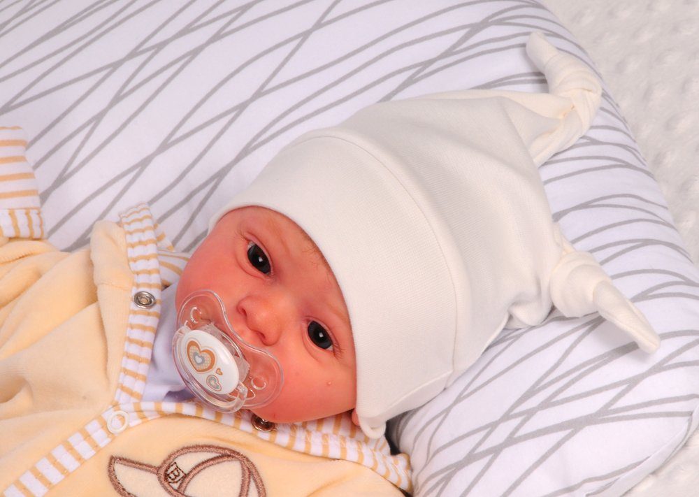La Bortini Erstlingsmütze Baby Mütze Knotenmütze ab 0 Monaten 34- 46cm Kopfumfang Babymütze