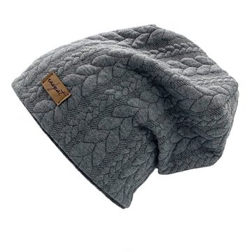 nadycat Beanie ZOPF & STYLE grau (2-St., Beanie mit passendem Loop) handgefertigt aus der Lausitz