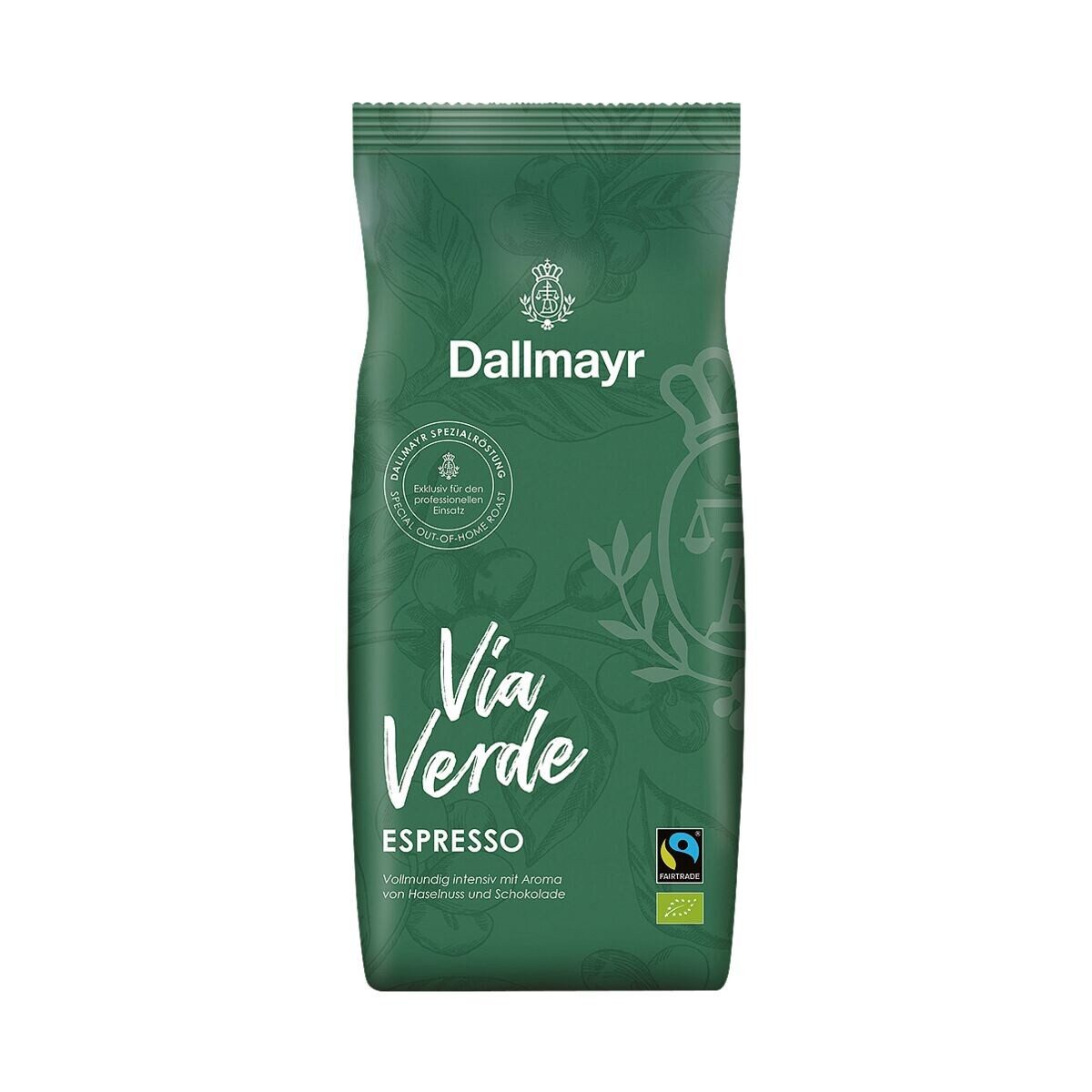 DALLMAYR Kaffee Via Verde-Organic, 1 kg, ganze Bohnen