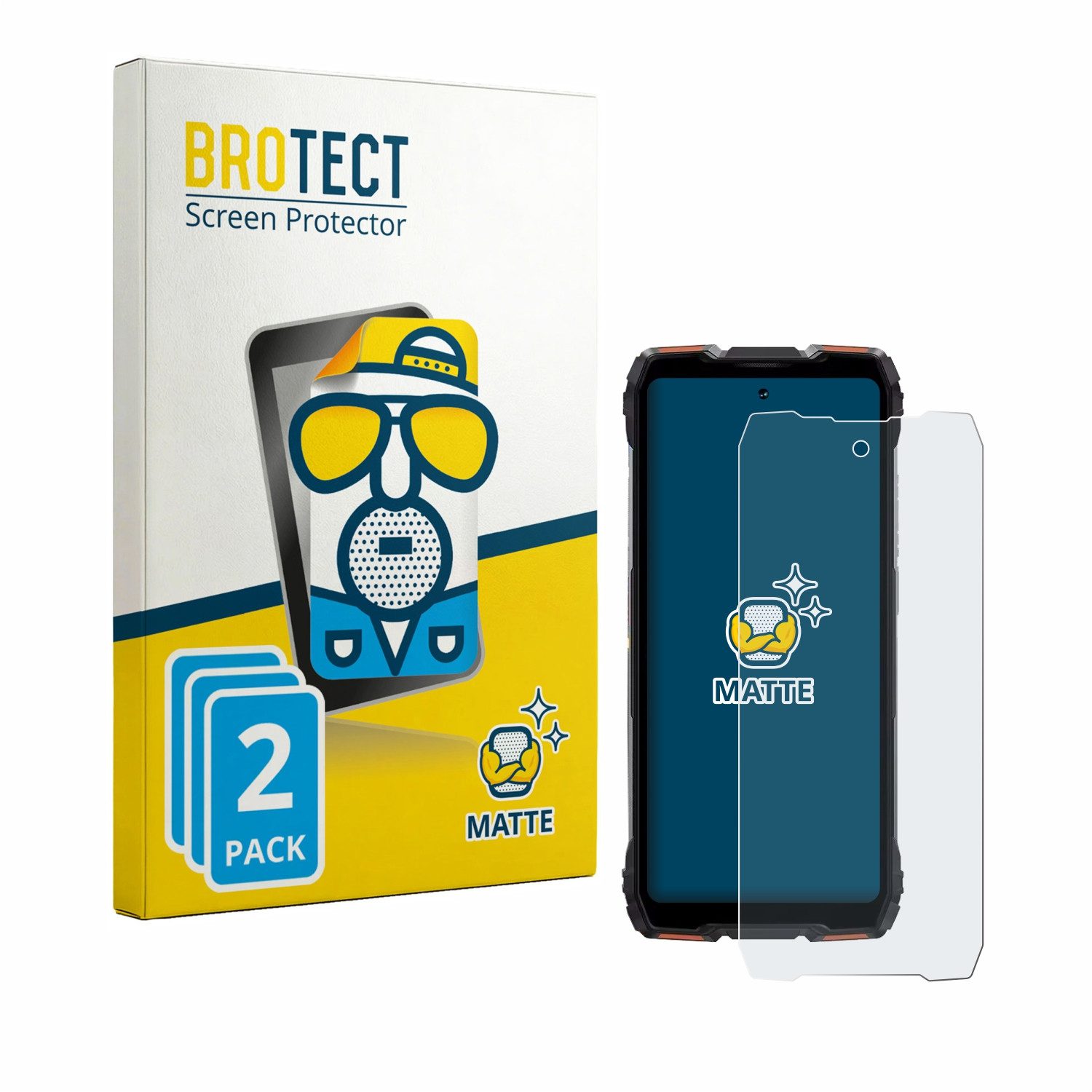 BROTECT Displayschutzfolie Schutzfolie für Blackview Rock 3, 2 Stück, Displayschutz Schutz Folie Matt Entspiegelungsfolie
