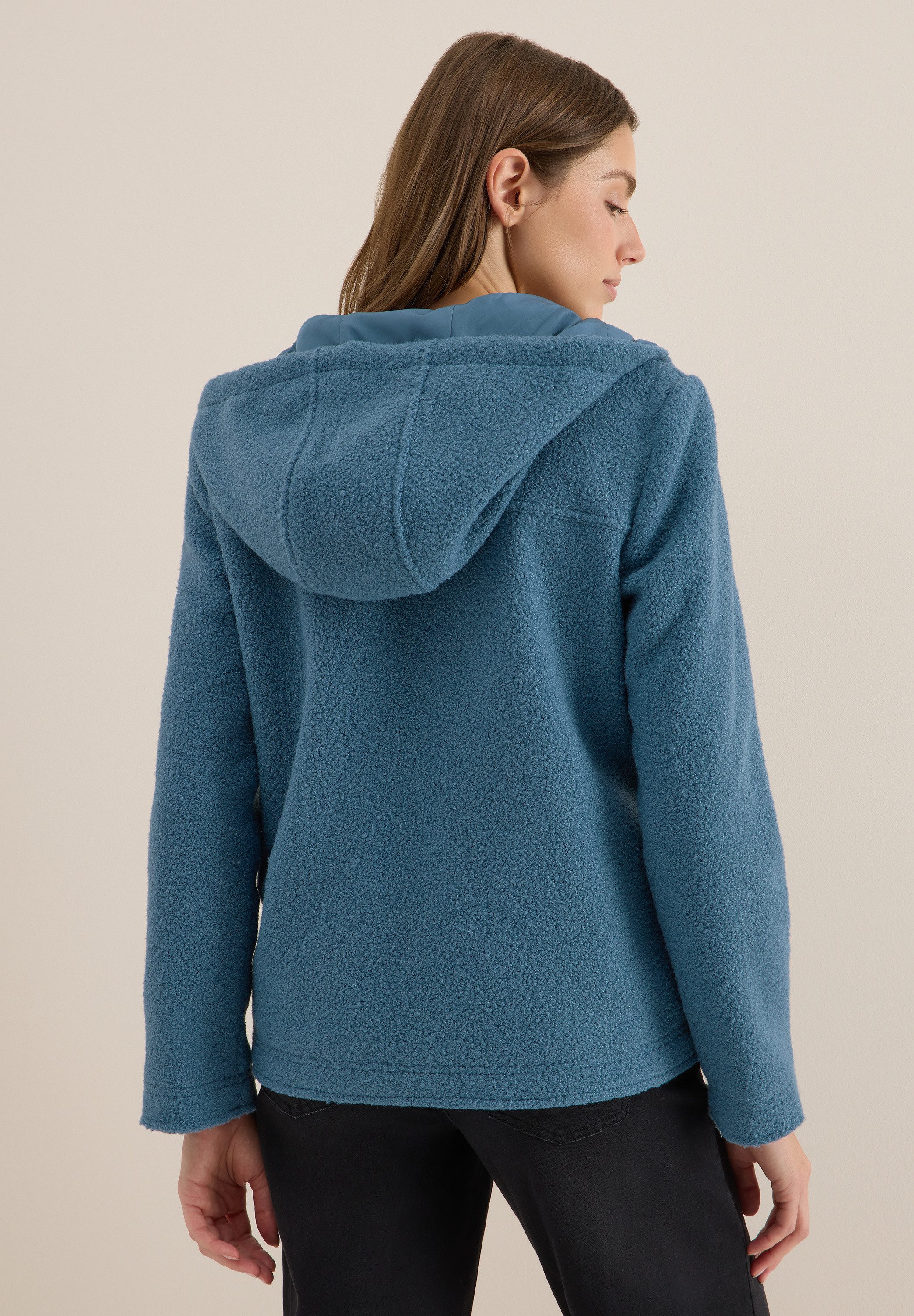 CECIL Fellimitatjacke mit Kapuze mit Tunnelzugband – Bild 3 von 5