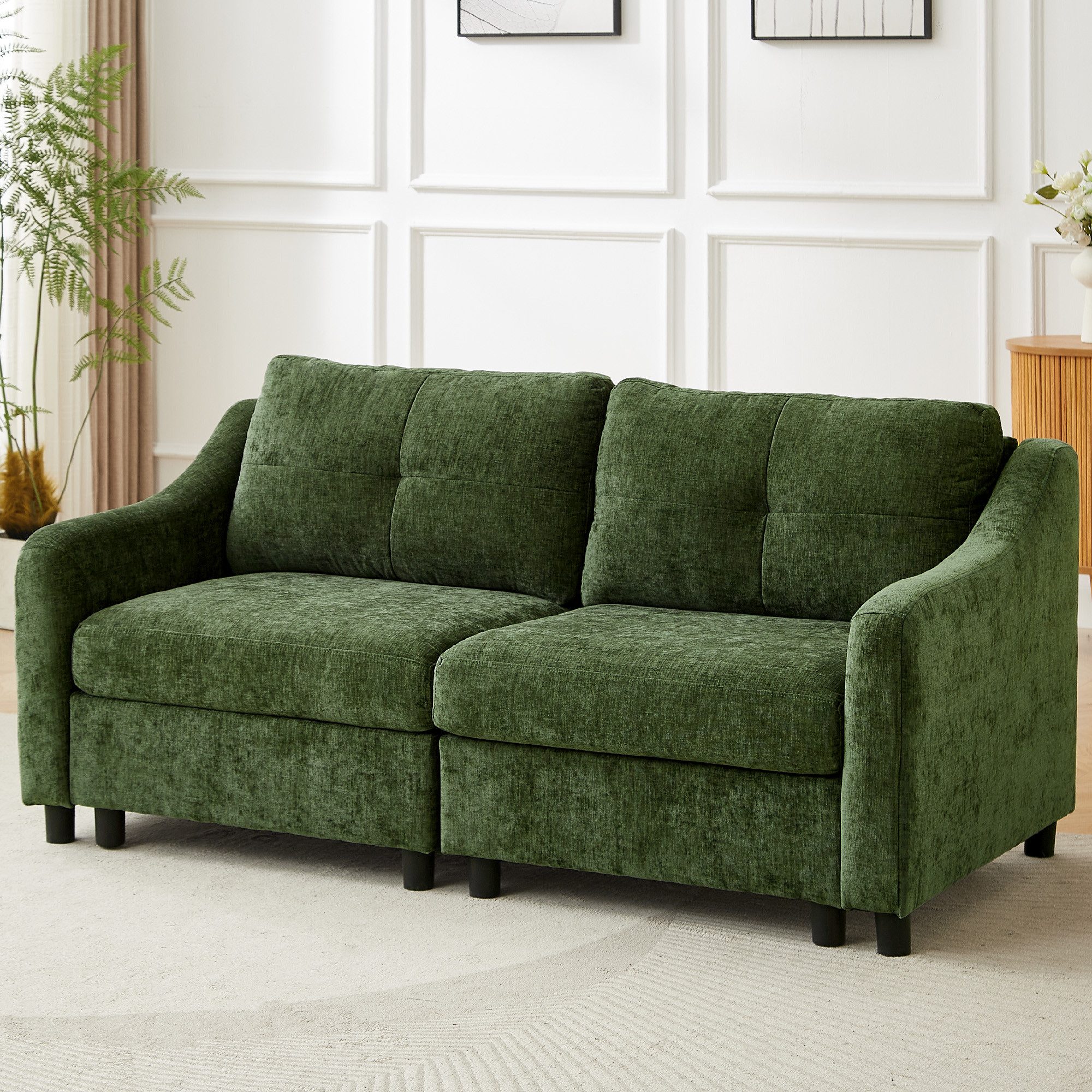 Jiexi Wohnlandschaft Ecksofa Mit Schlaffunktion Kordsofa, L oder U Form Couch