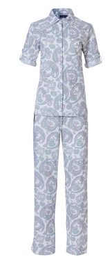 Pastunette Schlafanzug Damen Pyjama Paisley Muster (2 tlg) geknöpft